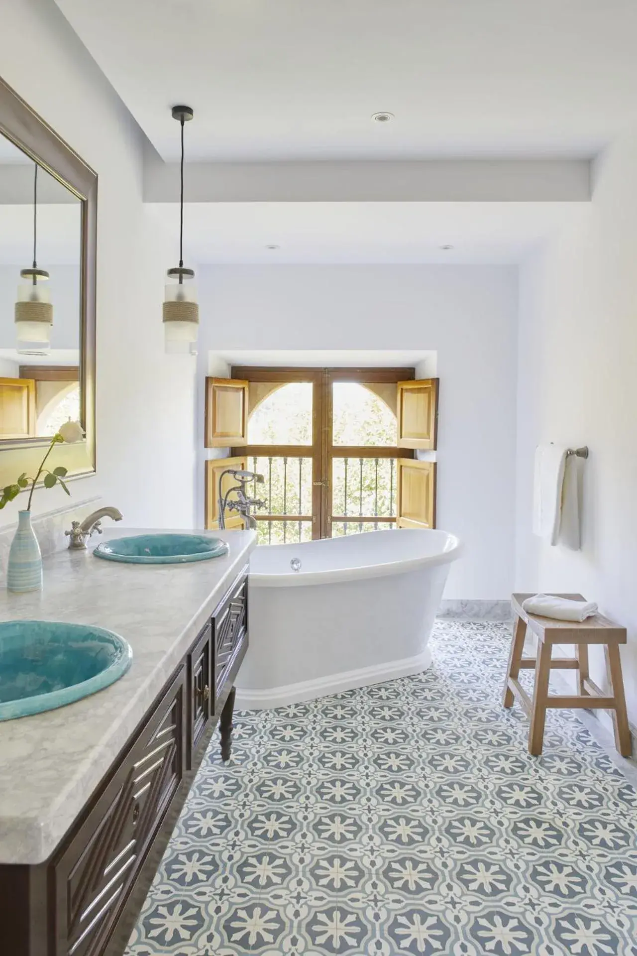 Bathroom in La Residencia, A Belmond Hotel, Mallorca Bathroom in La Residencia, A Belmond Hotel, Mallorca