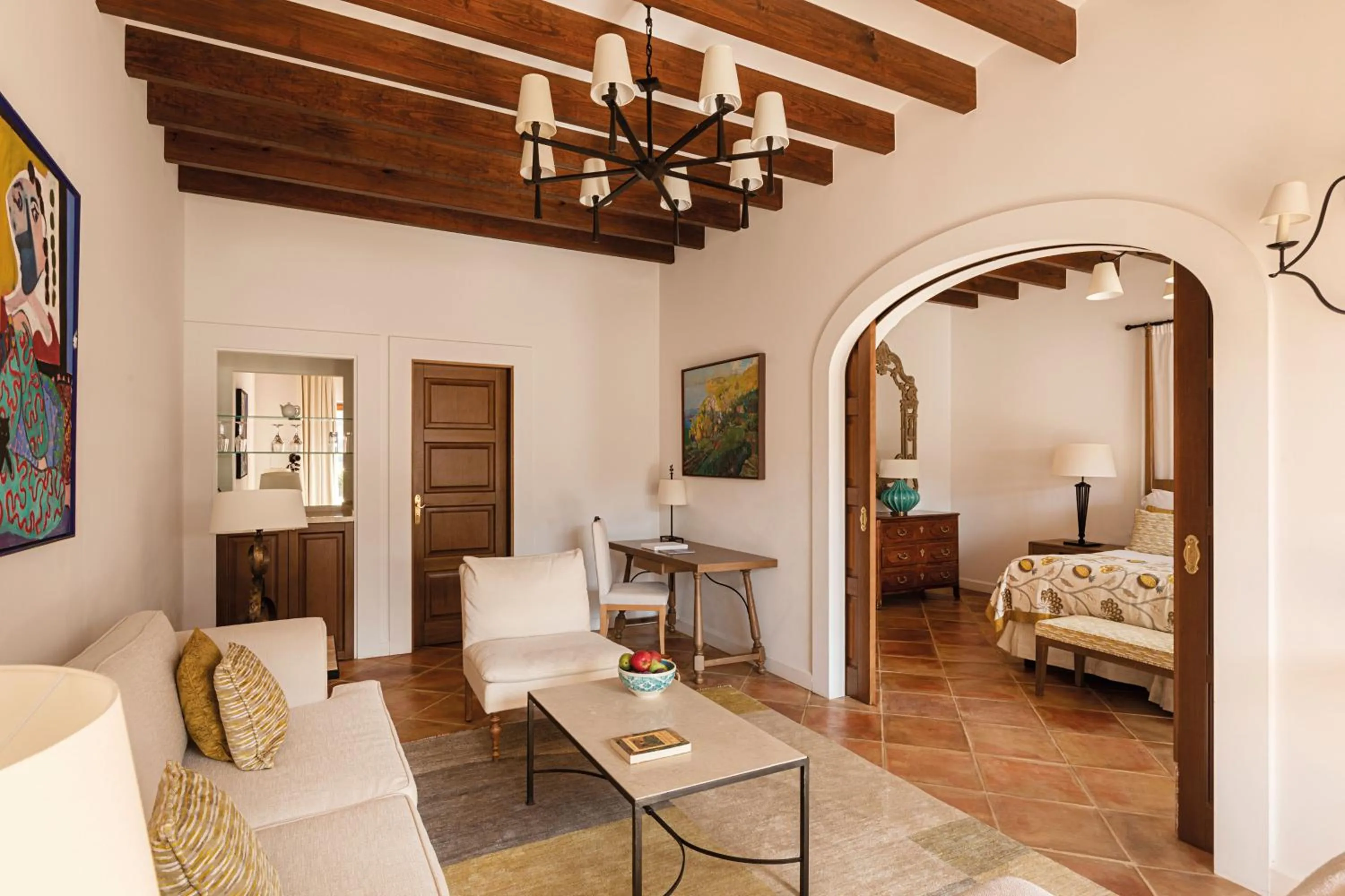 Living room in La Residencia, A Belmond Hotel, Mallorca