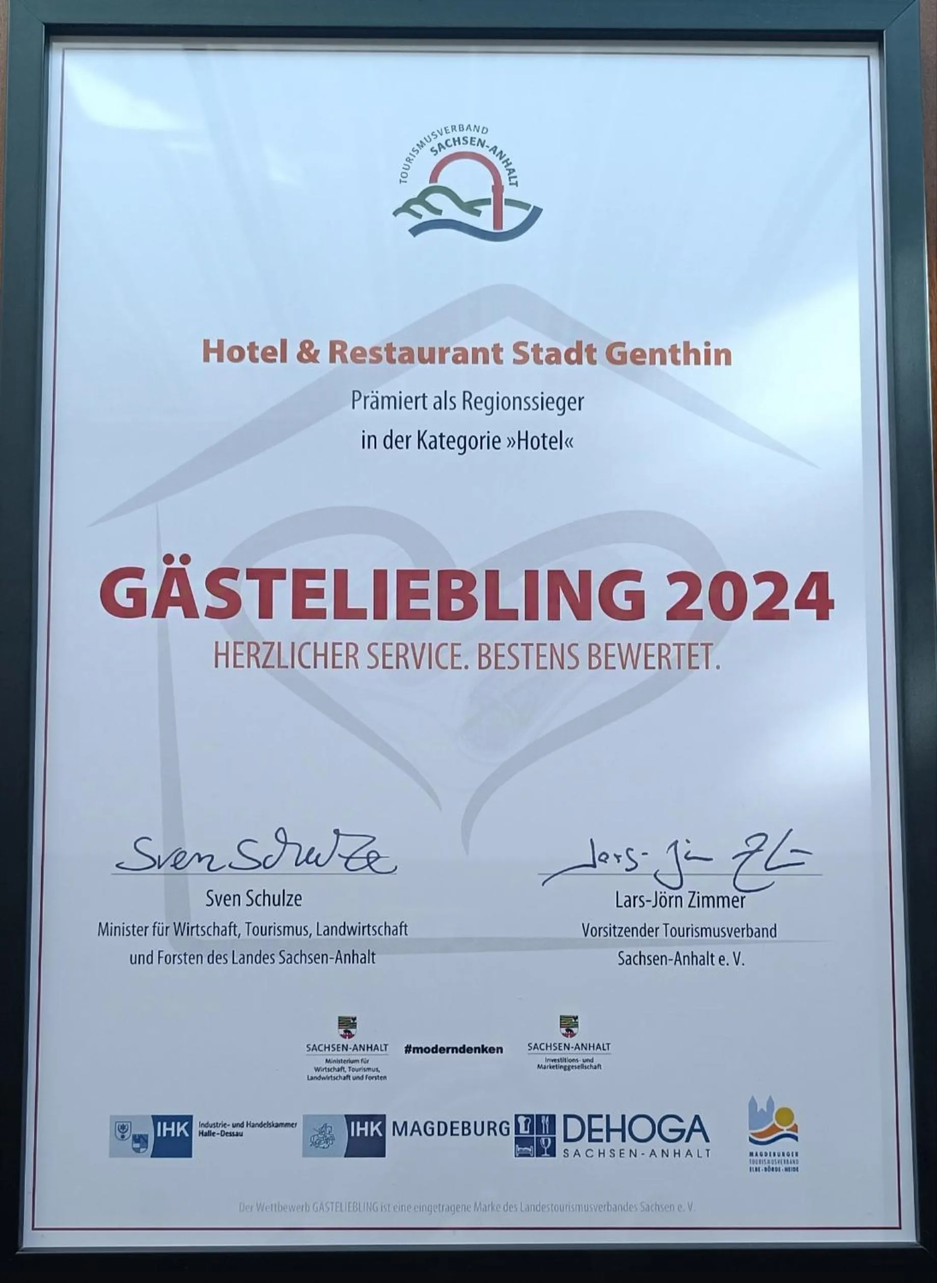 Logo/Certificate/Sign in Hotel & Restaurant Stadt Genthin