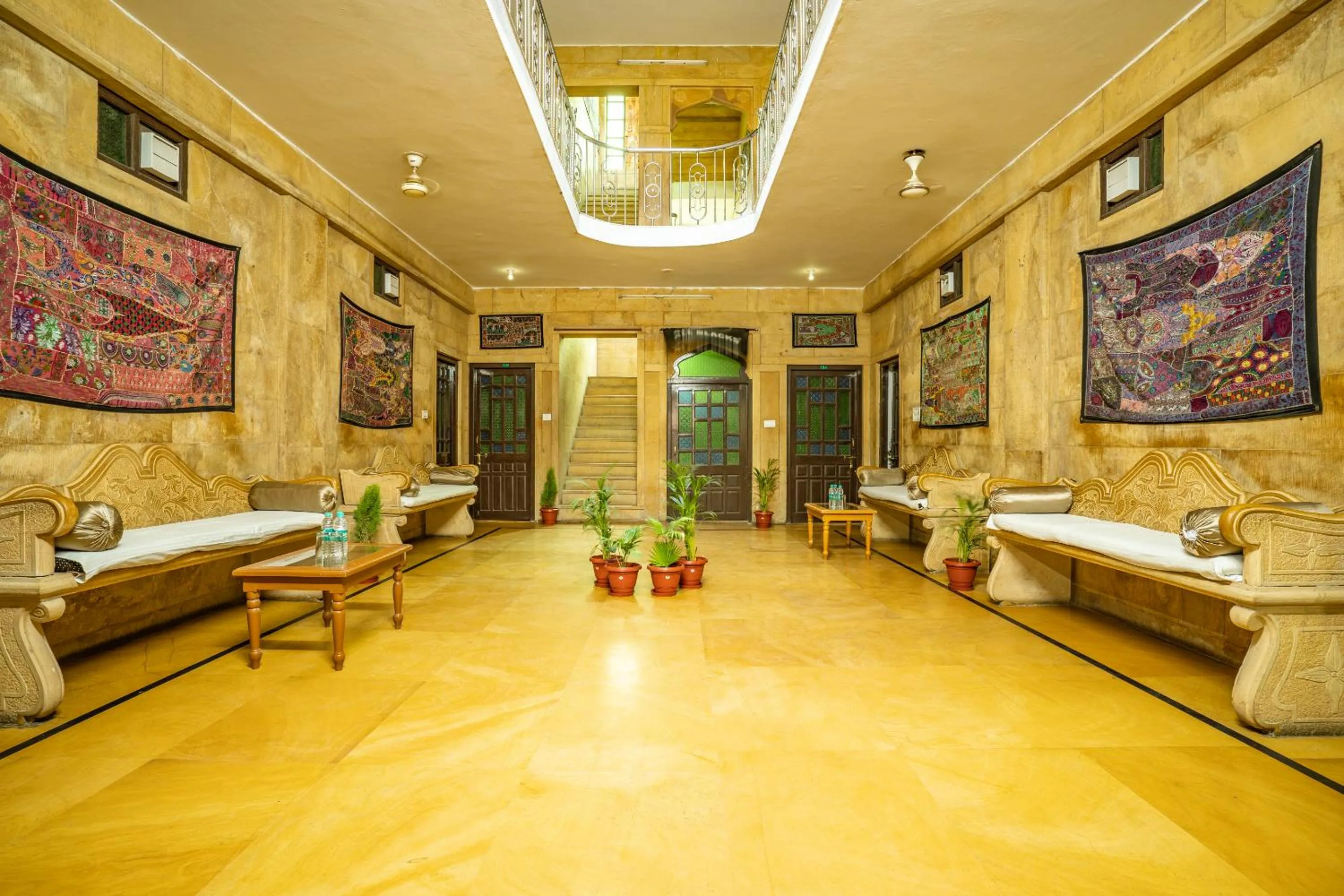 Seating area in Hotel Marina Mahal with Swimming Pool