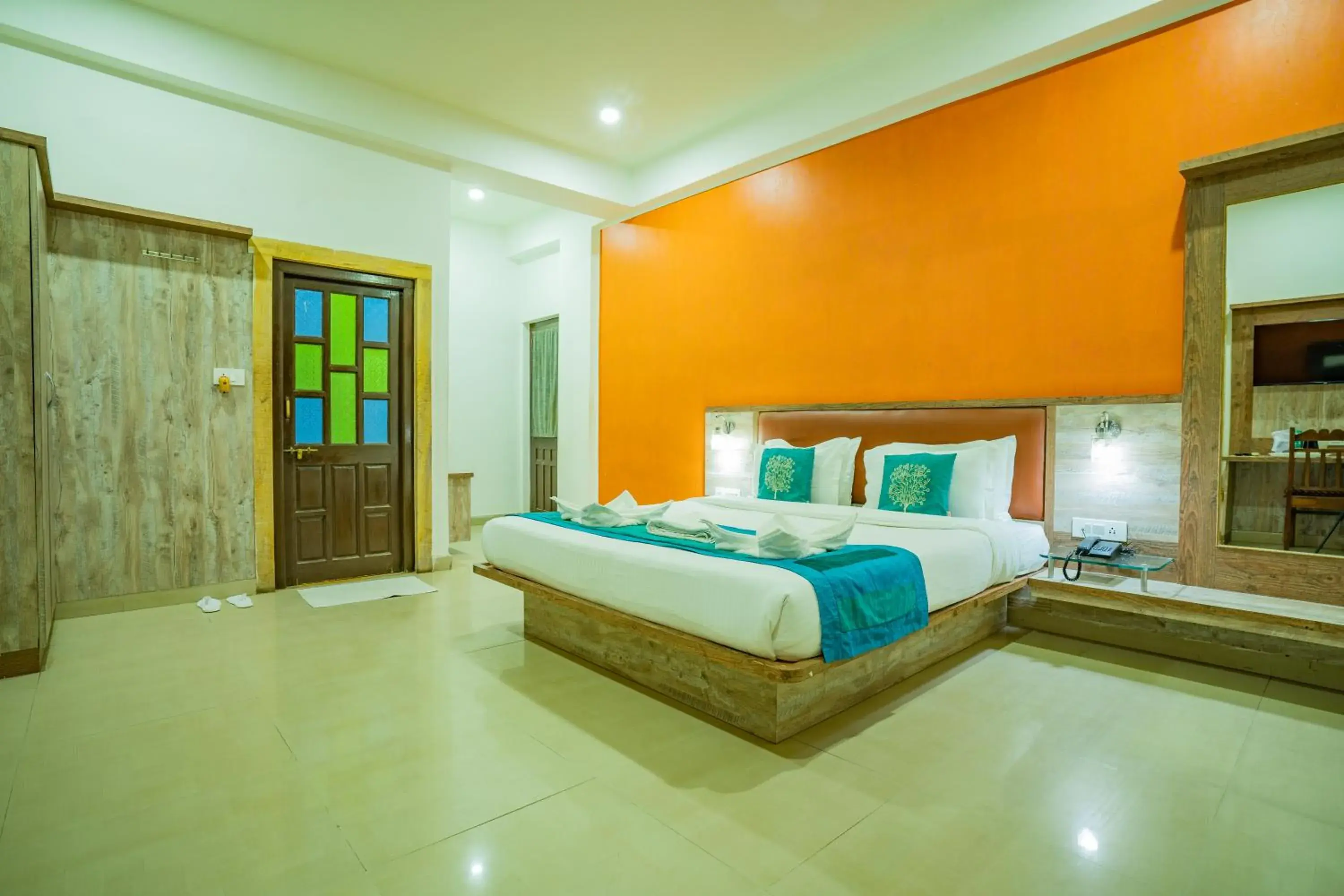 Bed in Hotel Marina Mahal with Swimming Pool Bed in Hotel Marina Mahal with Swimming Pool