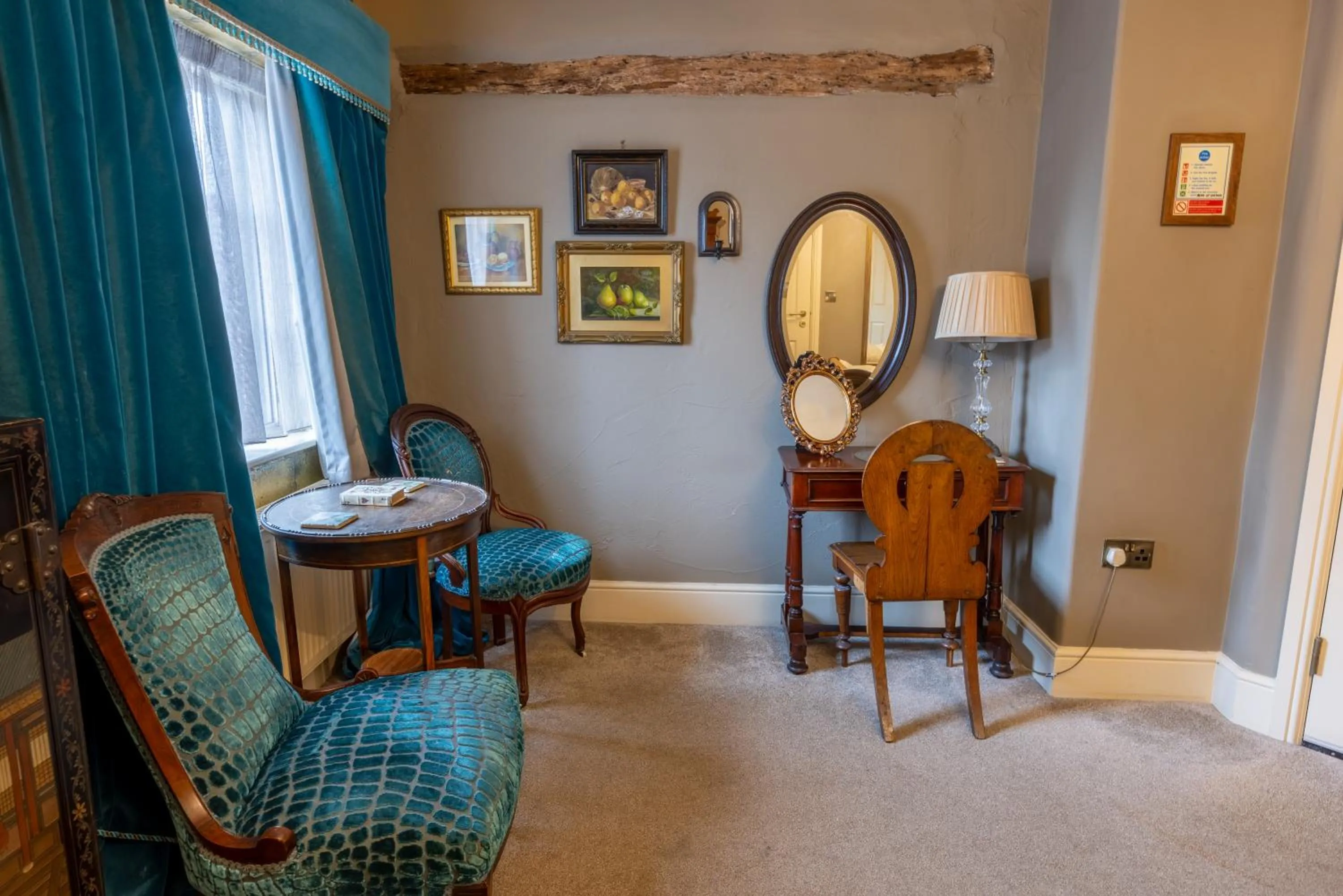 Seating area in The Plough Inn