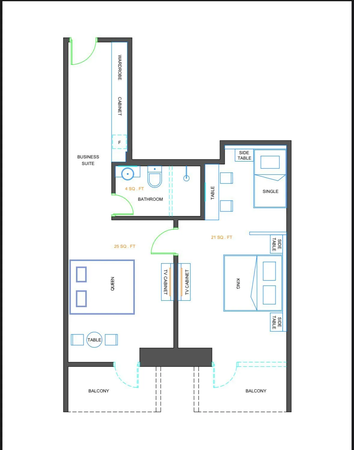 Floor plan in Waterfront Boutique Hotel