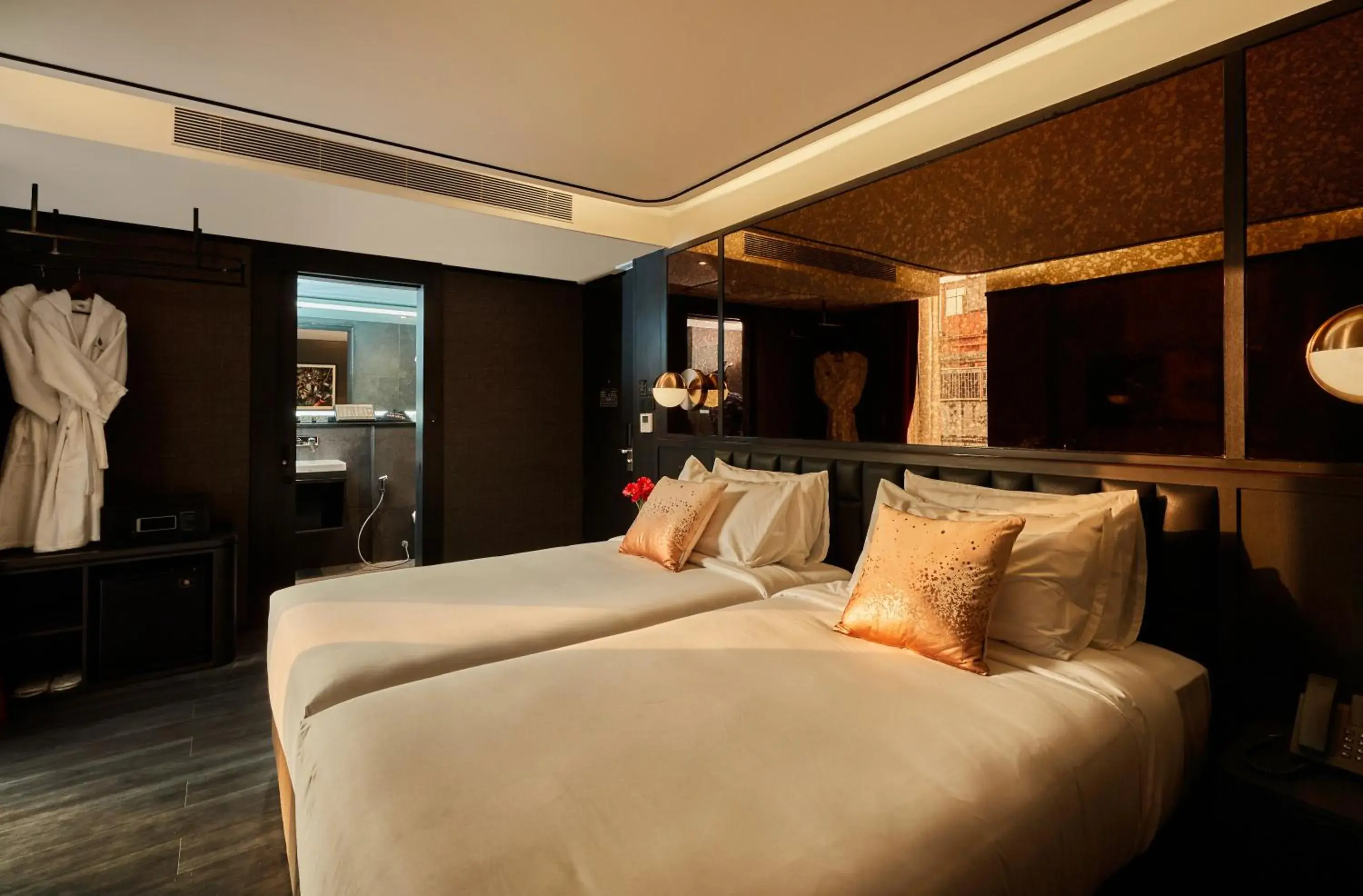 Bed in The Gravitique Hotel Khaosan Bed in The Gravitique Hotel Khaosan