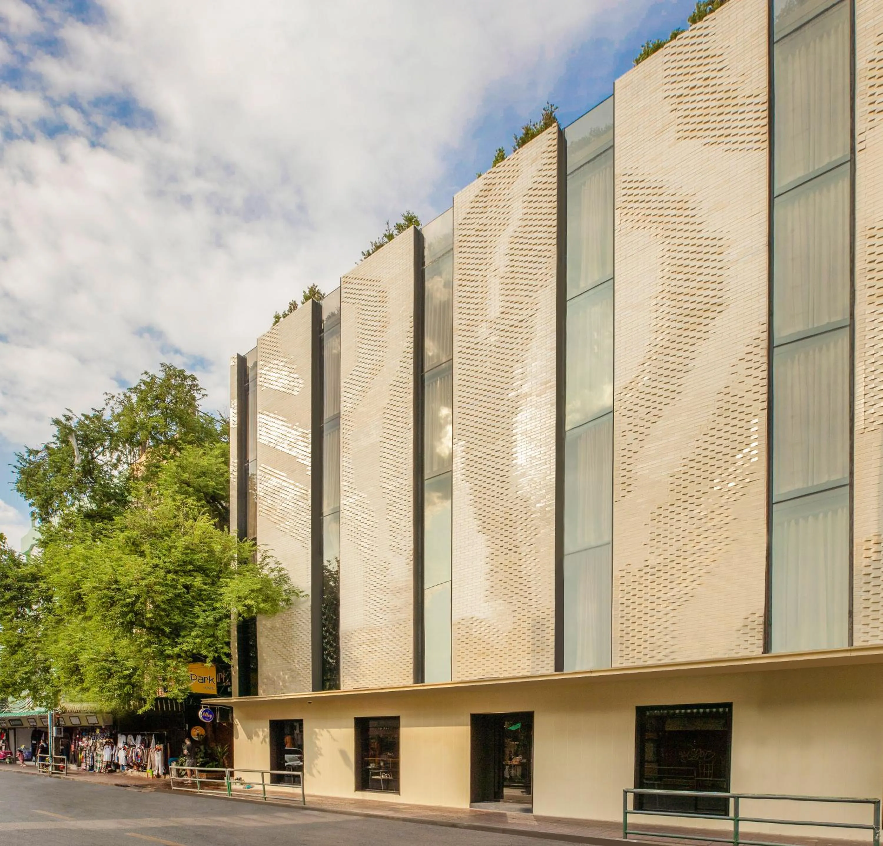 Property building in The Gravitique Hotel Khaosan