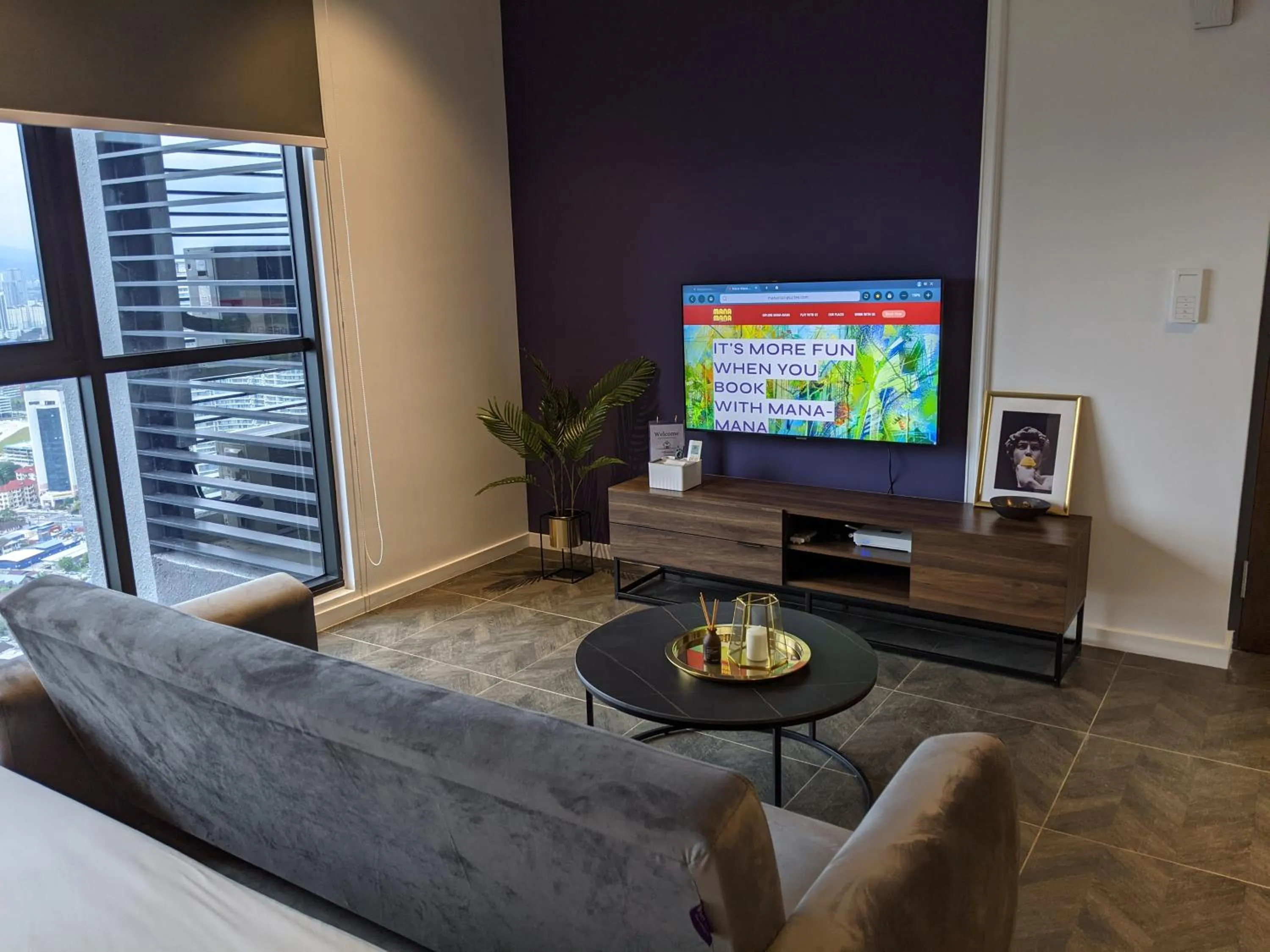 TV and multimedia in Scarletz Suites KLCC by Mana-Mana