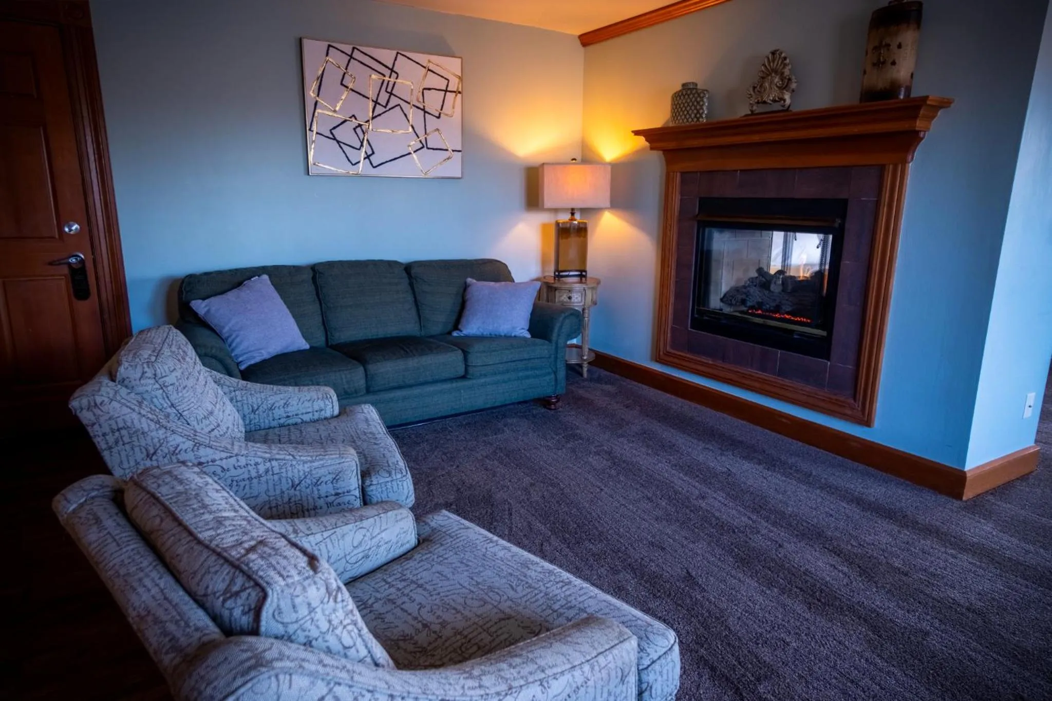 Seating area in Nuk's Executive Suites