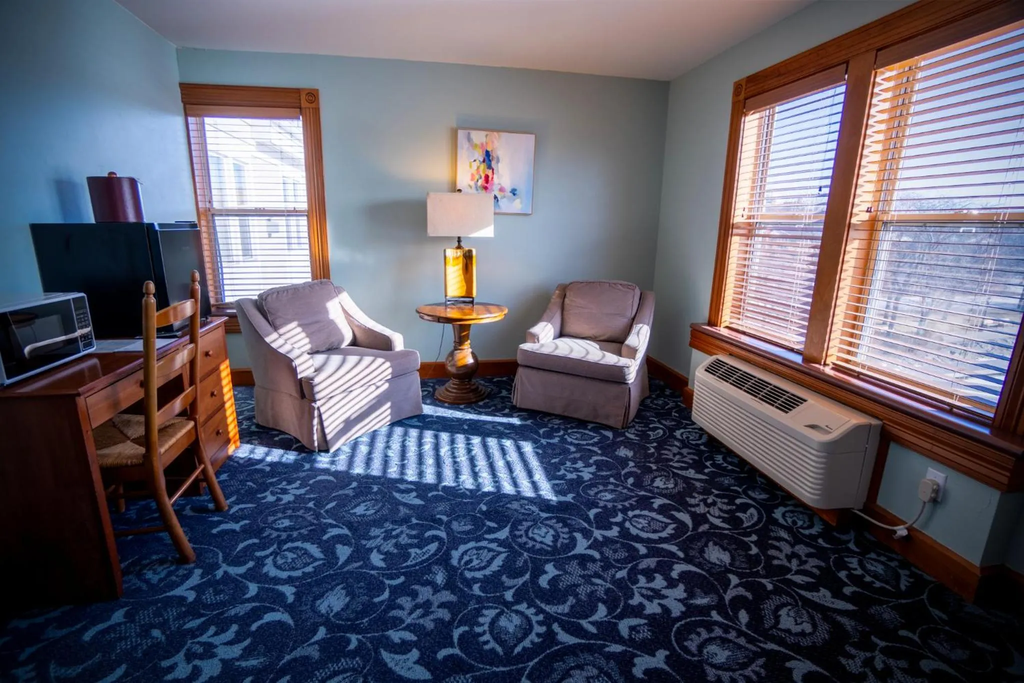 Seating area in Nuk's Executive Suites