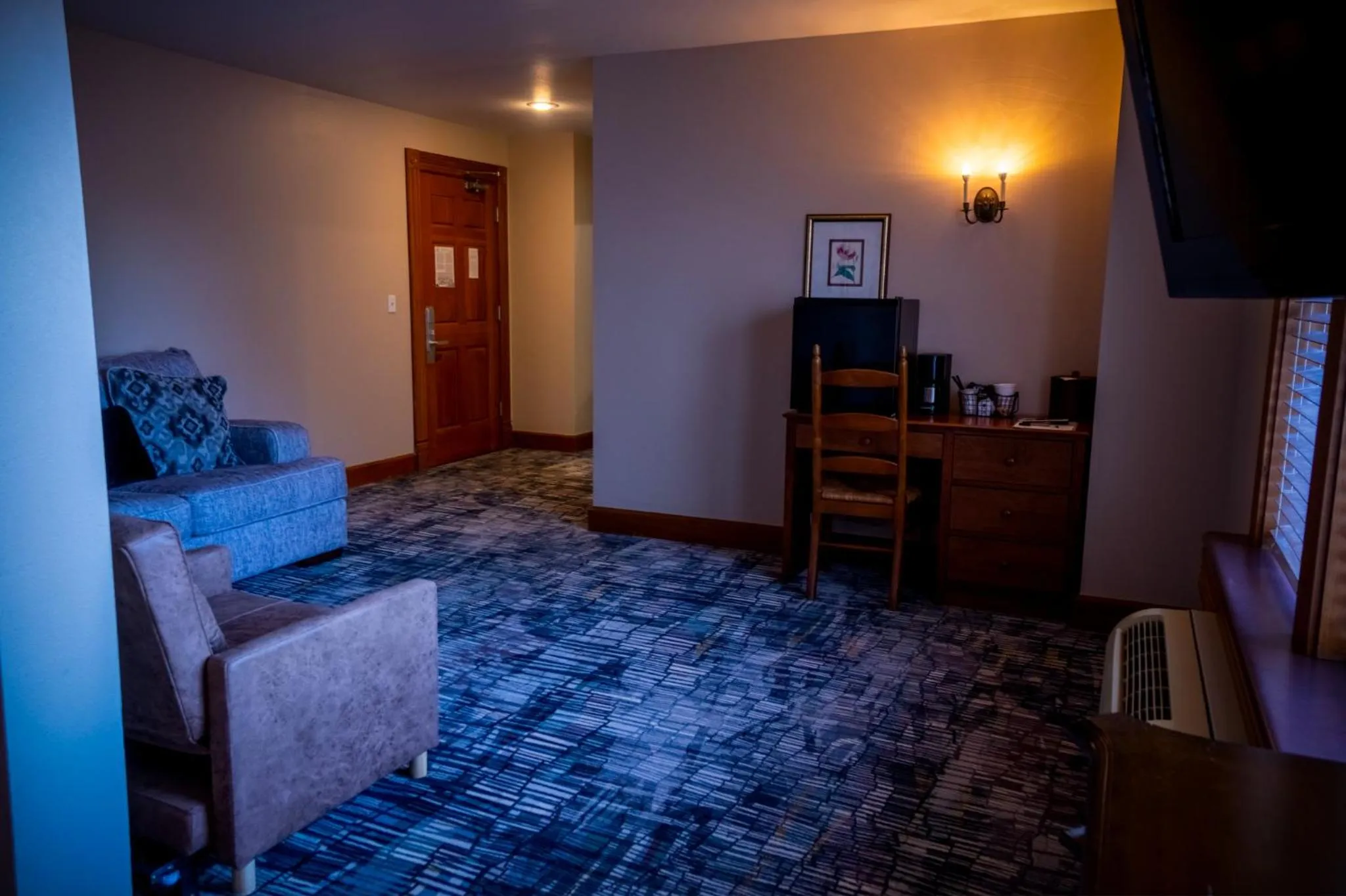 Seating area in Nuk's Executive Suites