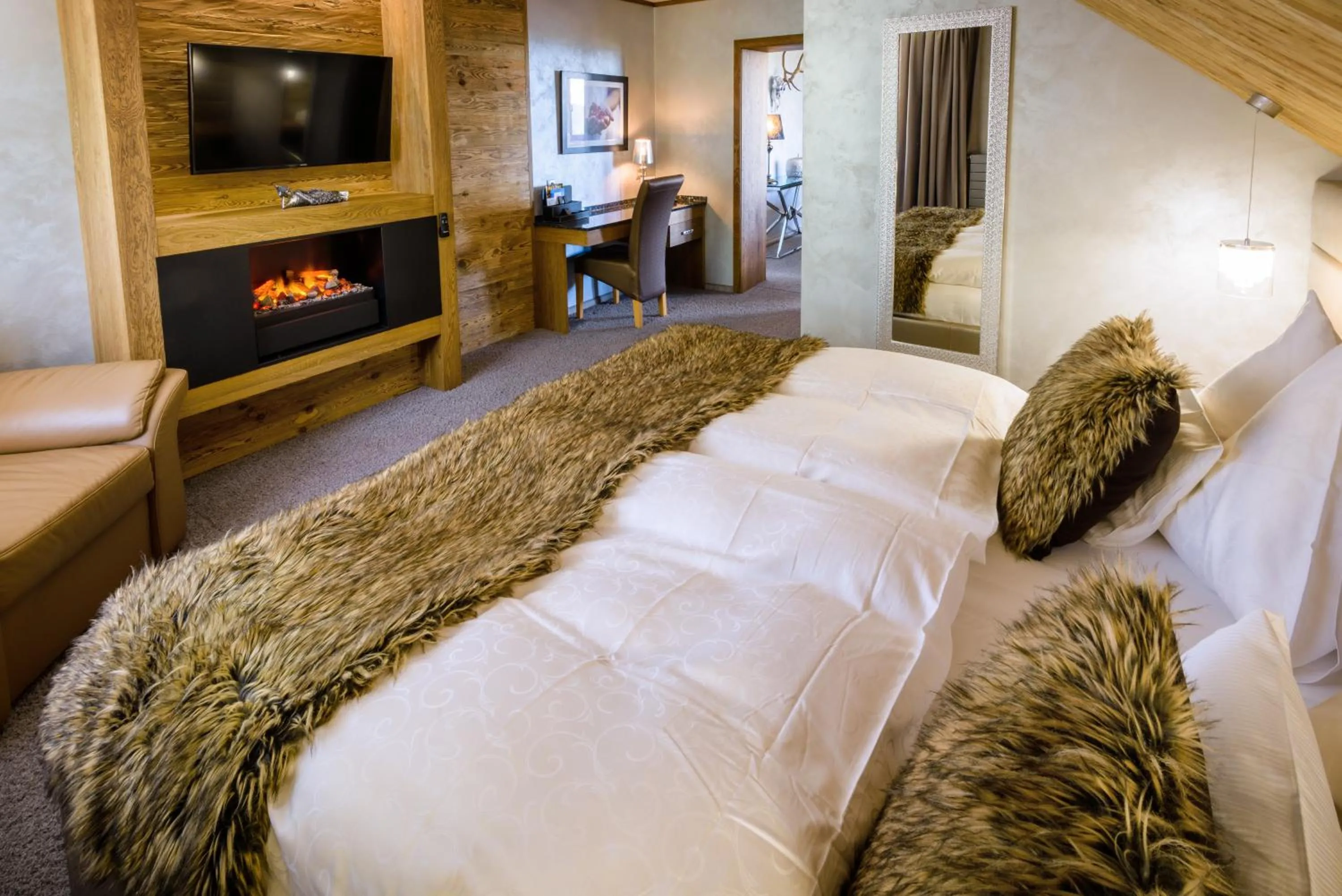 Bedroom in Wellness hotel V Nebi