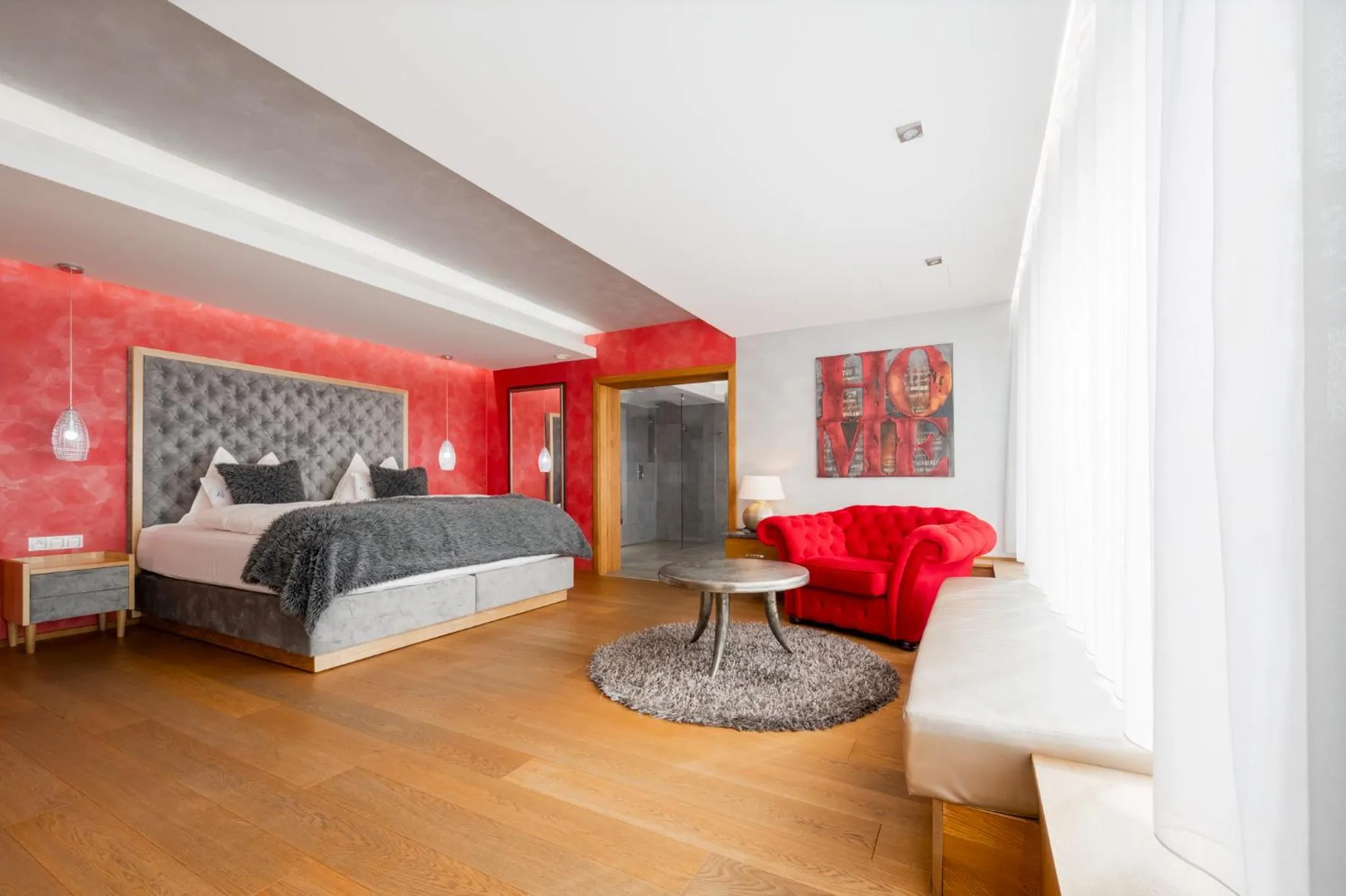 Bed in Wellness hotel V Nebi