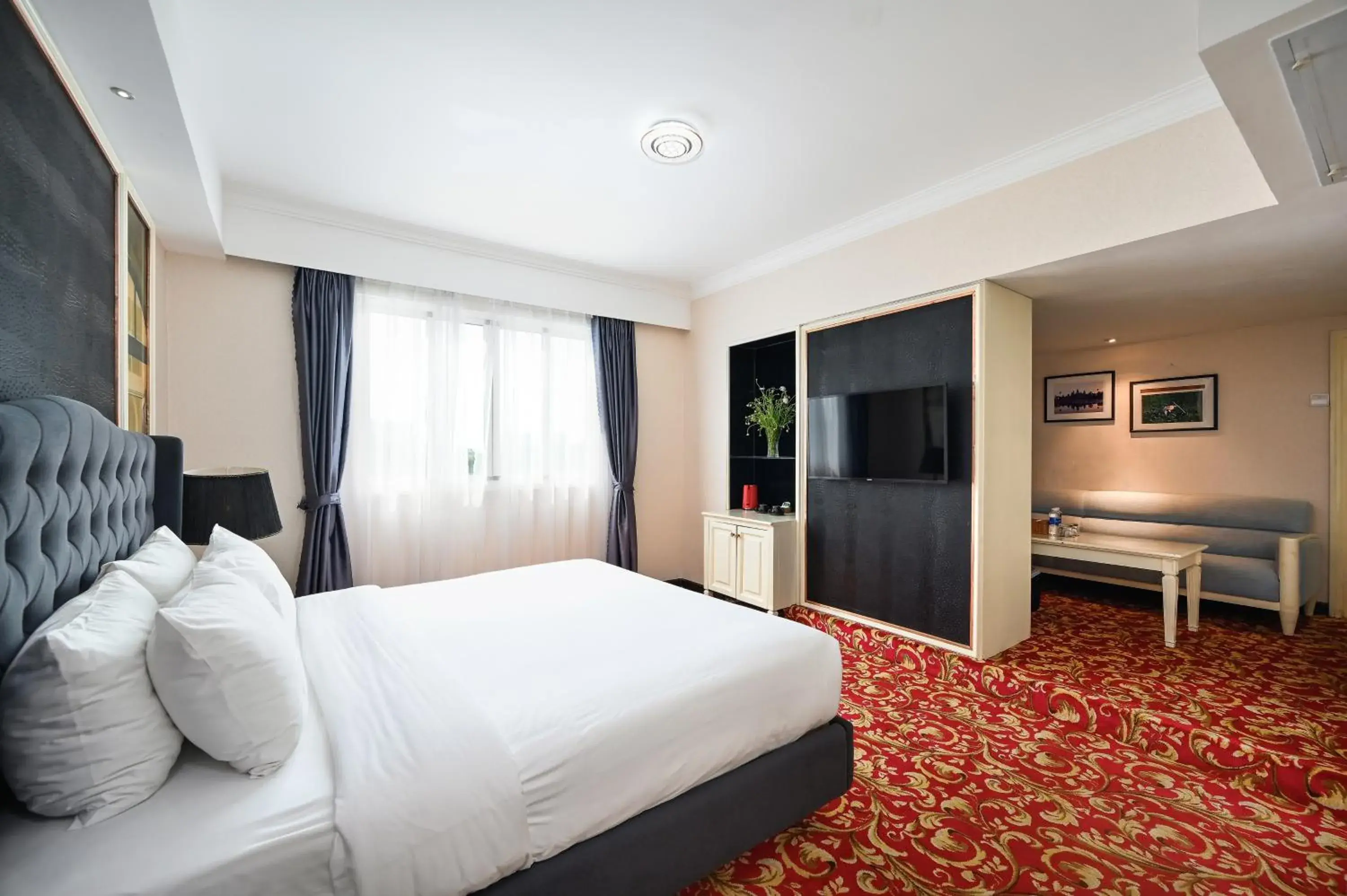 View (from property/room), Bed in California Saigon Hotel & Rooftop Pool View (from property/room), Bed in California Saigon Hotel & Rooftop Pool