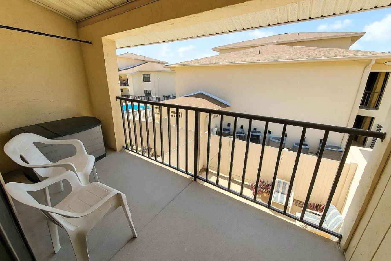 Patio in Welcome to Oasis #21 Your Coastal Retreat in Daytona Beach Shores-Walk To The Beach