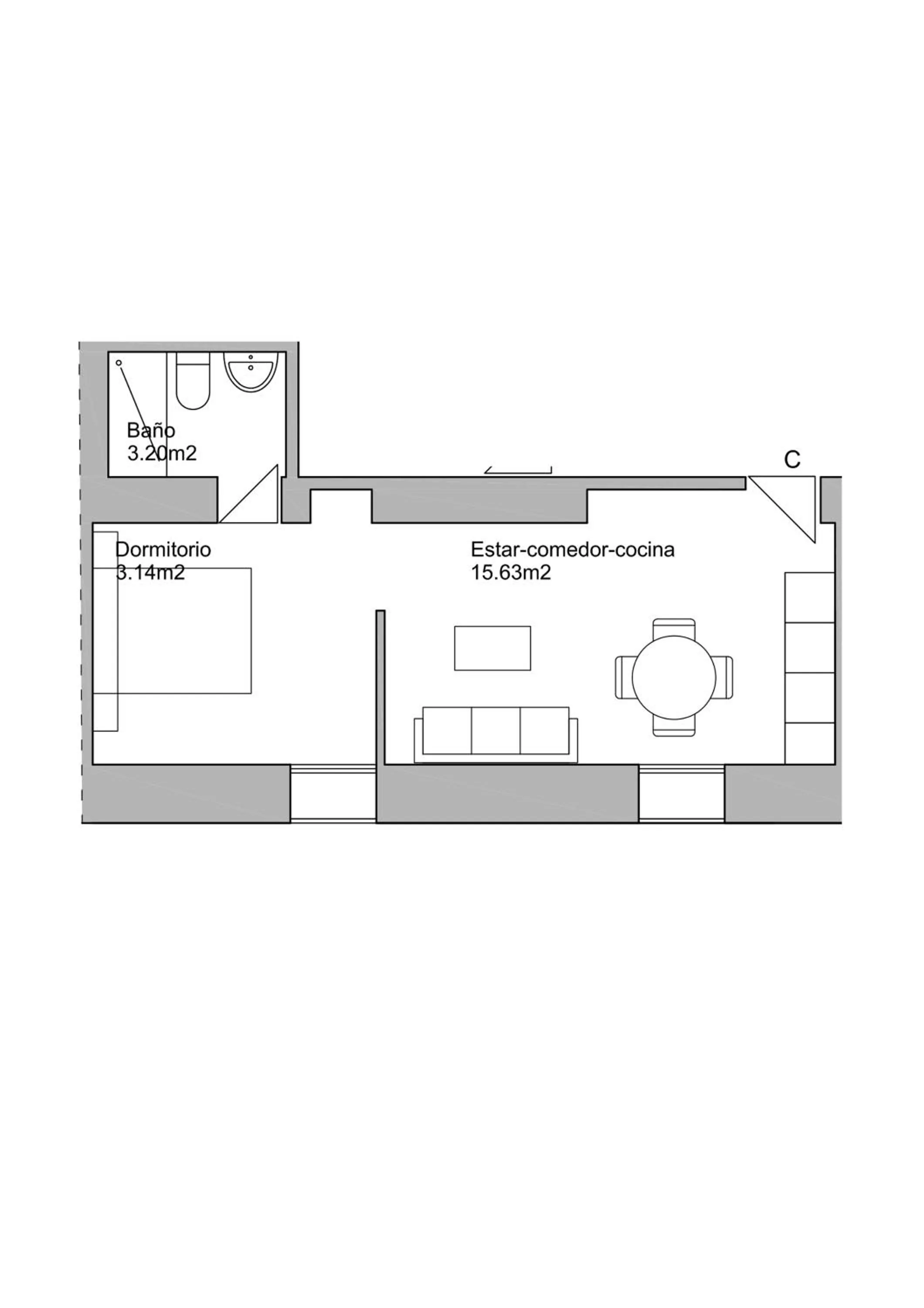 Floor plan in Suites Casa San Mateo
