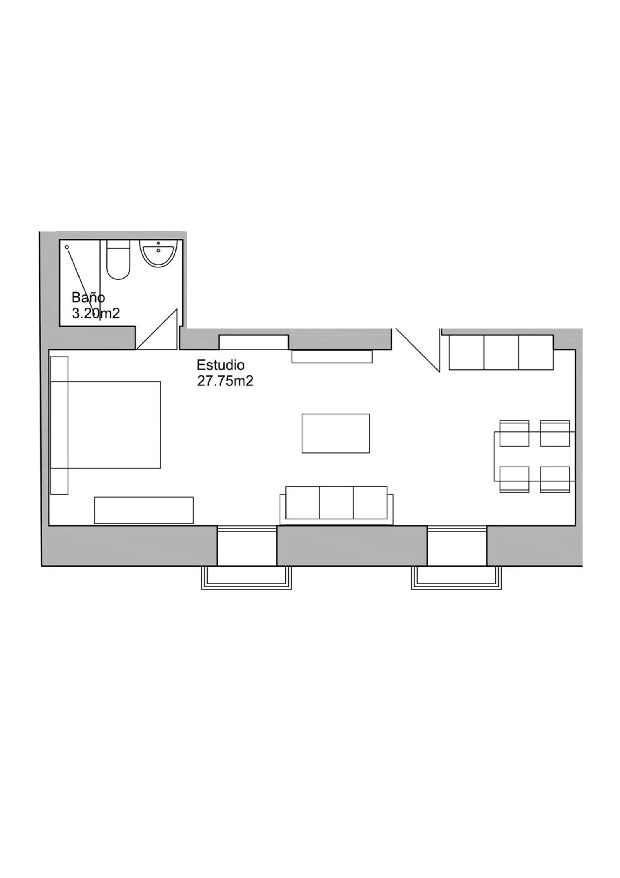 Floor plan in Suites Casa San Mateo