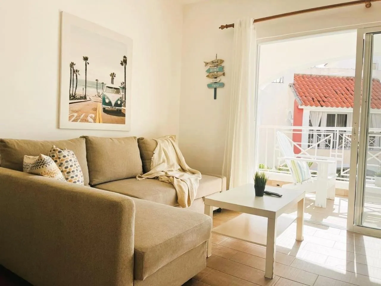 Living room in El Dorado Apartment 1bedroom walking distance from Playa Bavaro