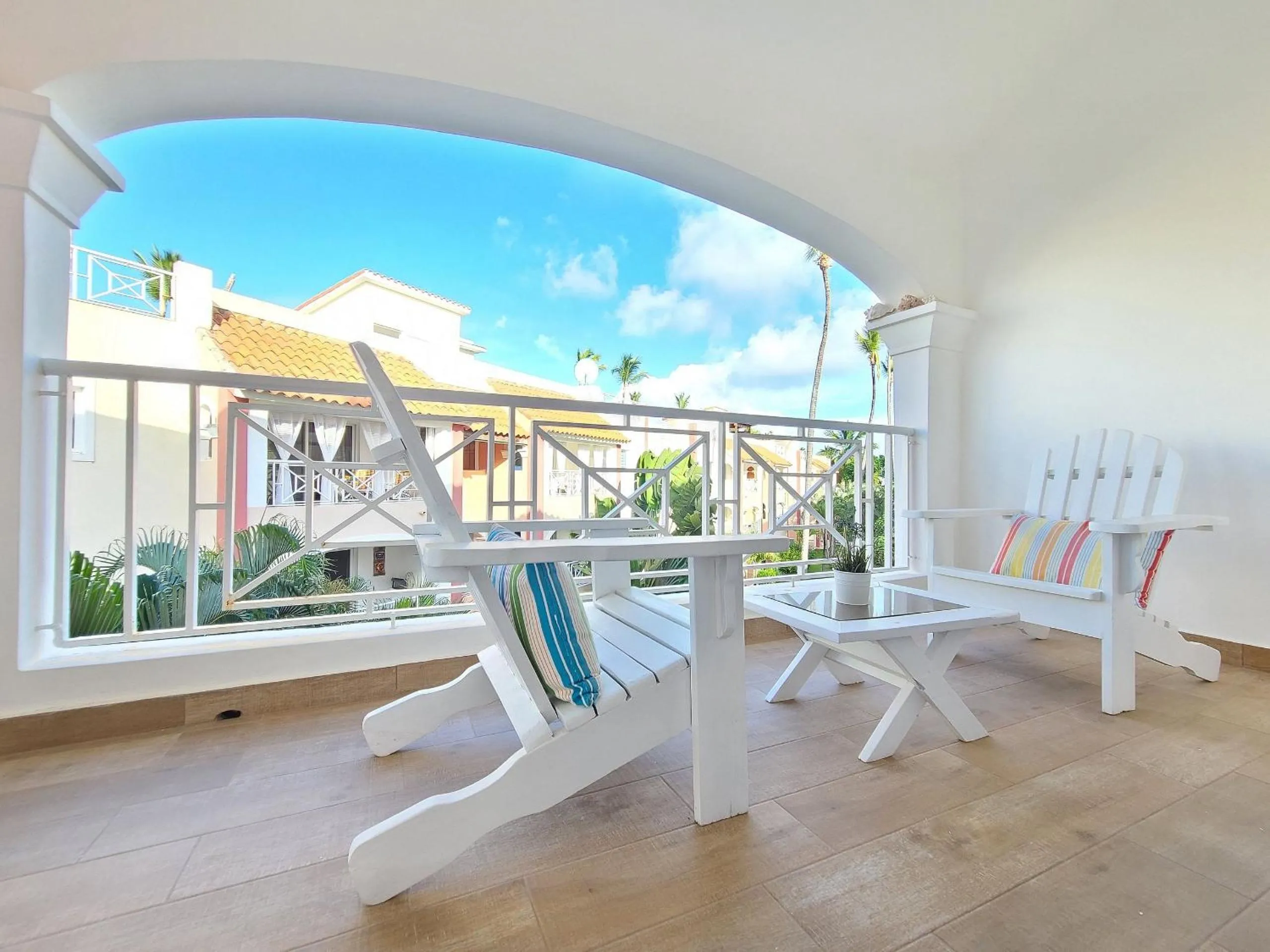 Balcony/Terrace in El Dorado Apartment 1bedroom walking distance from Playa Bavaro