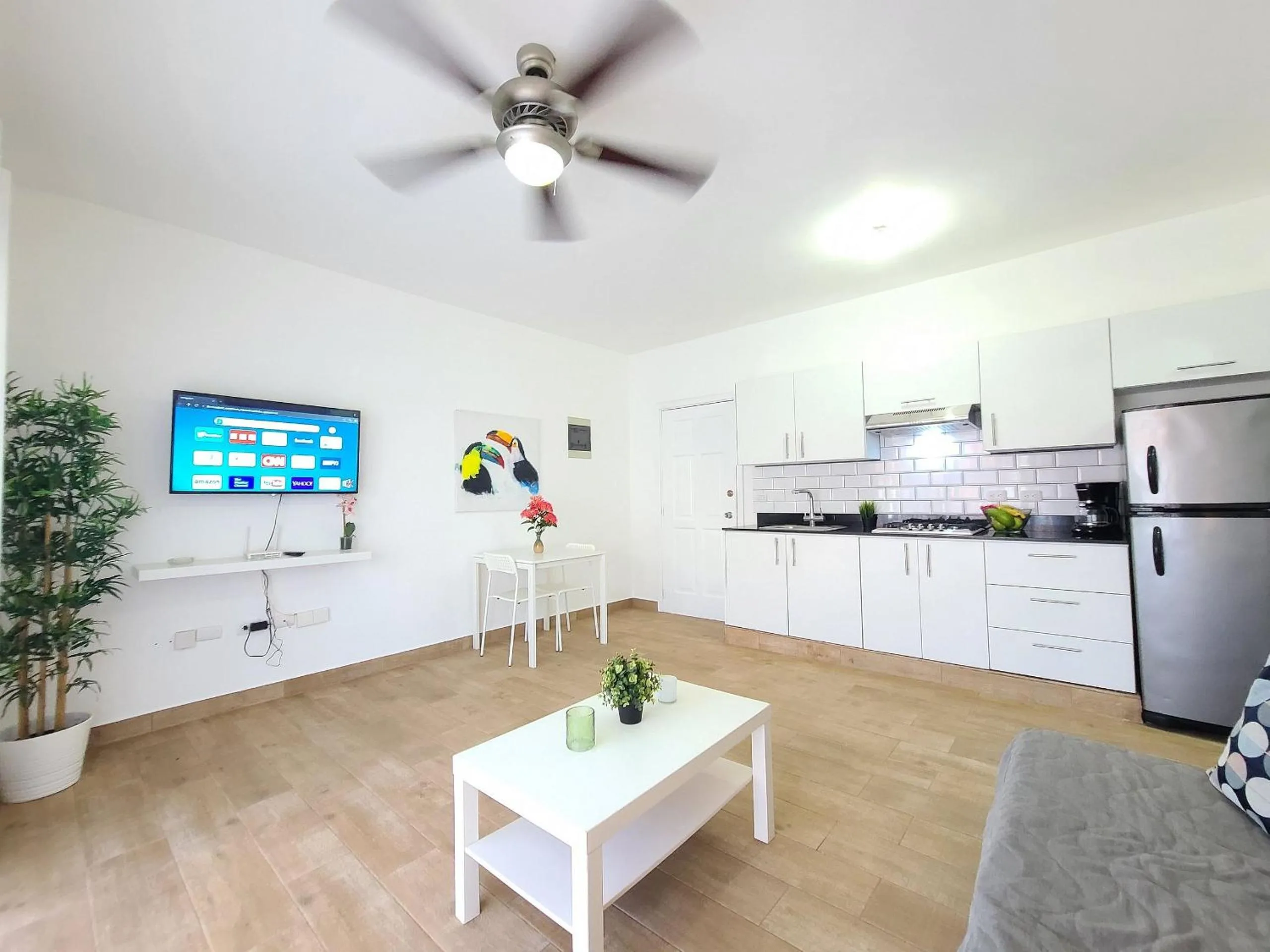 Living room in El Dorado Apartment 1bedroom walking distance from Playa Bavaro