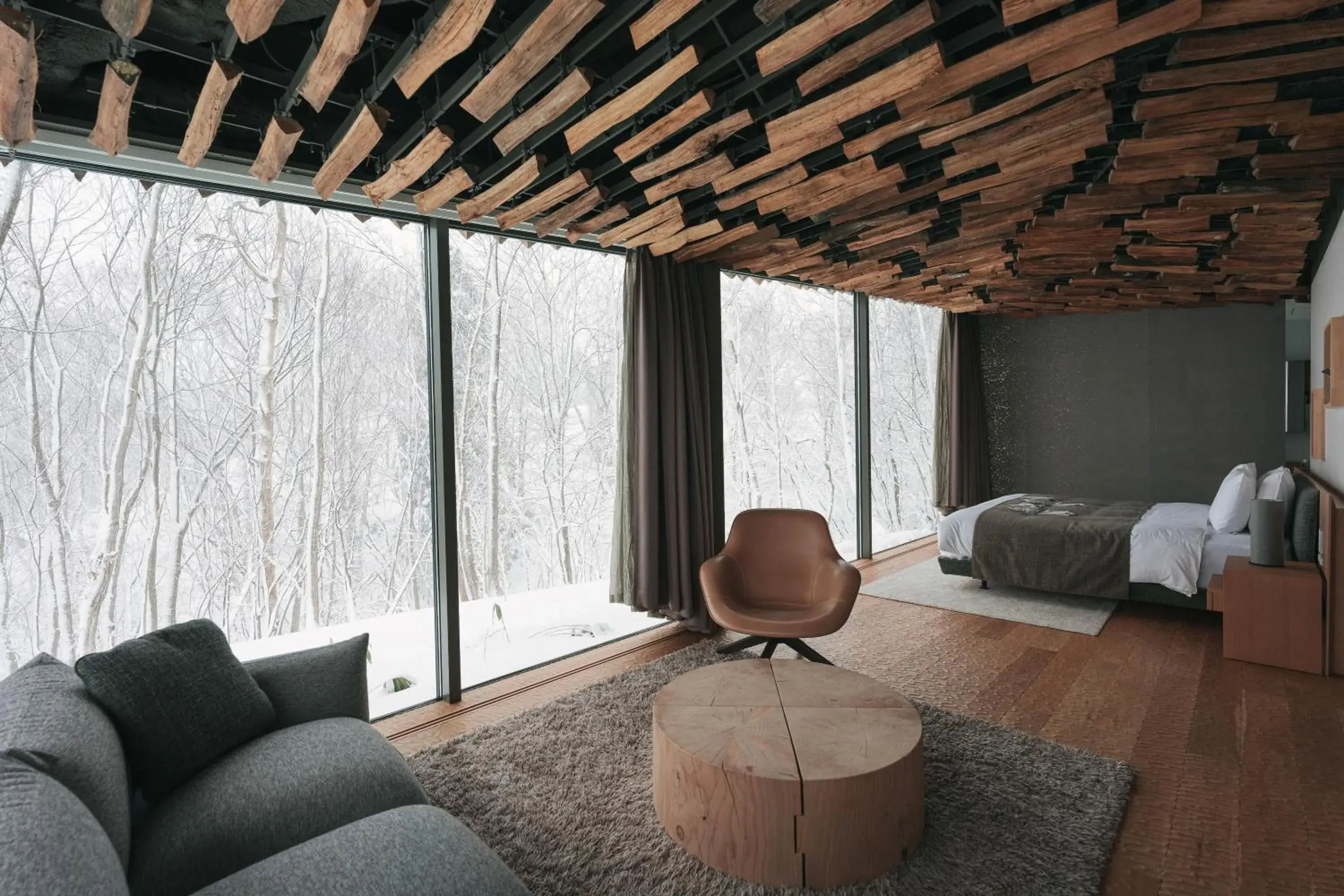 Bed in SNOW PEAK FIELD SUITE SPA HEADQUARTERS Bed in SNOW PEAK FIELD SUITE SPA HEADQUARTERS