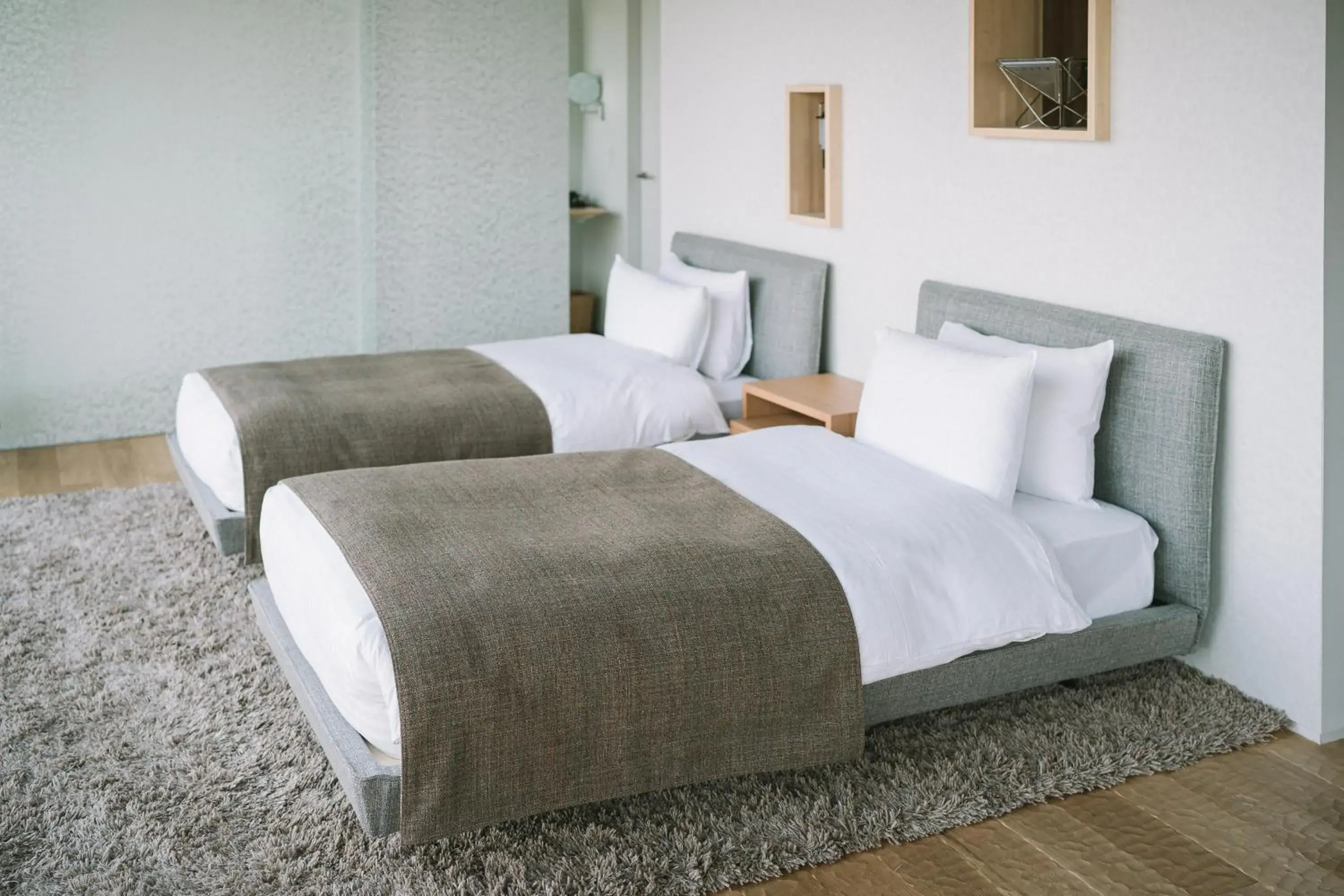 Bed in SNOW PEAK FIELD SUITE SPA HEADQUARTERS Bed in SNOW PEAK FIELD SUITE SPA HEADQUARTERS