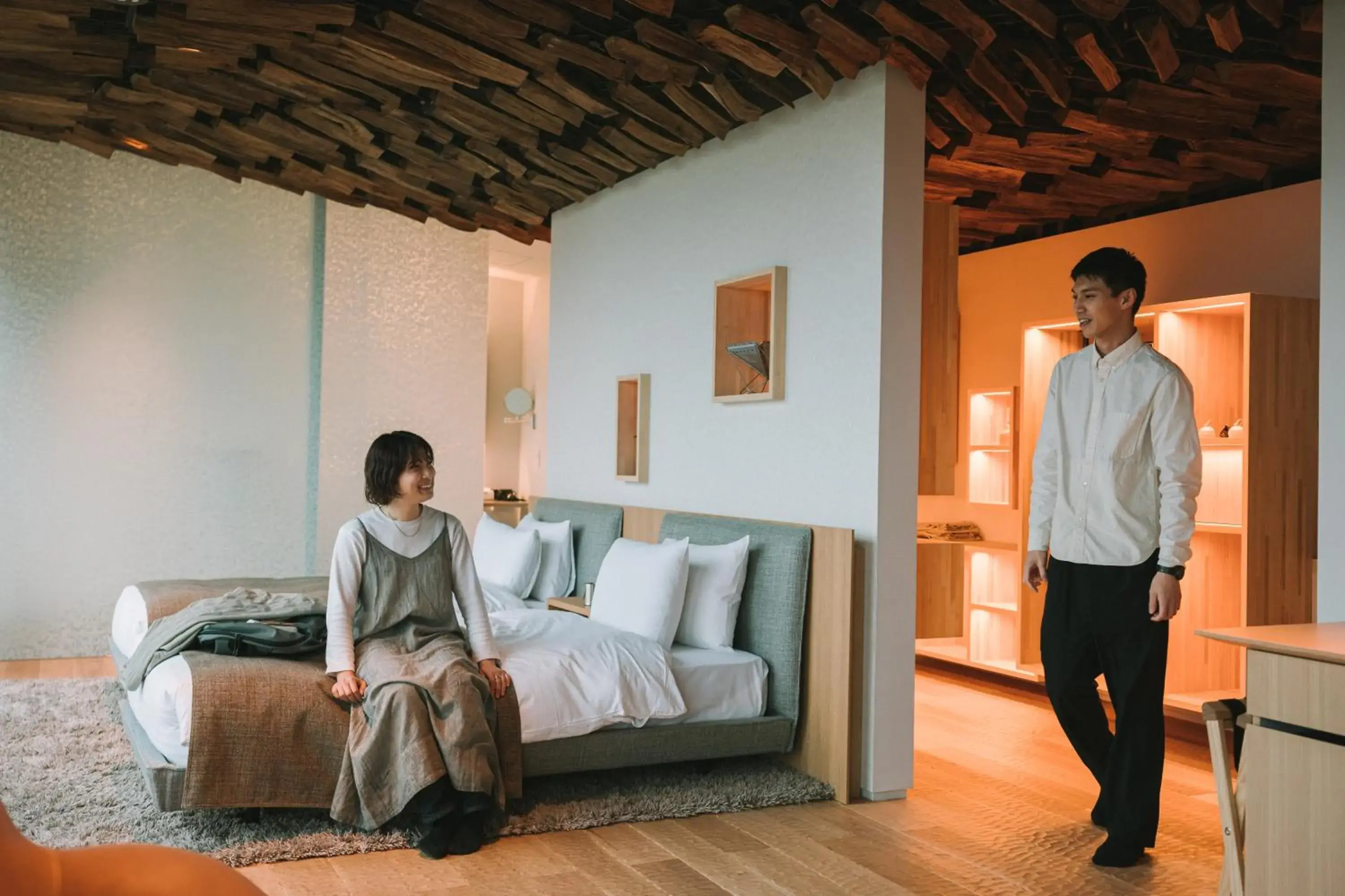 Bed in SNOW PEAK FIELD SUITE SPA HEADQUARTERS Bed in SNOW PEAK FIELD SUITE SPA HEADQUARTERS