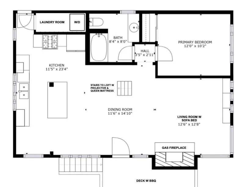 Floor plan in The Ferry House