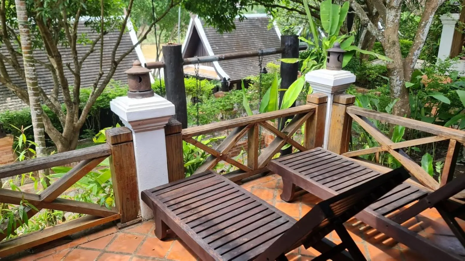 Patio in Namkhan View Luangprabang Resort
