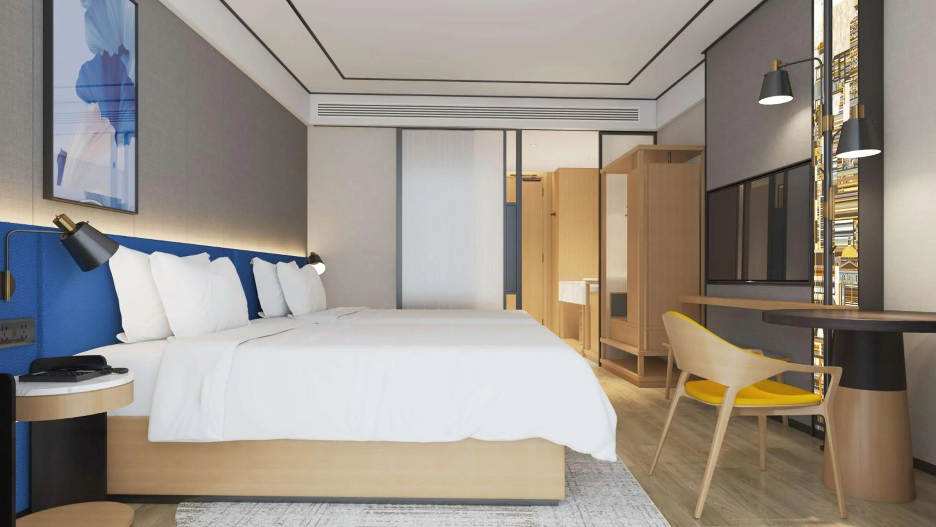 Bedroom, Bed in Hilton Garden Inn Anshan Haicheng