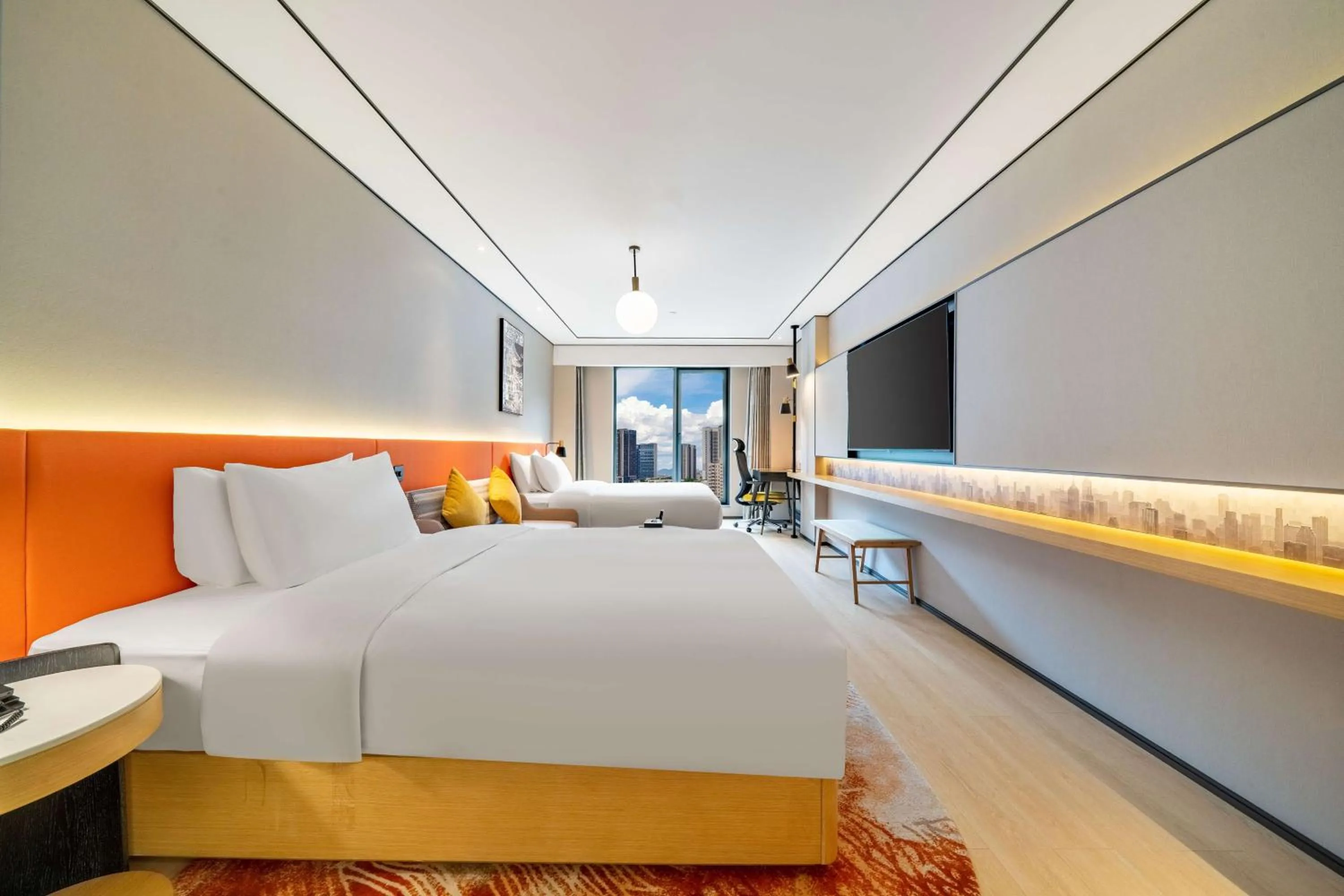 Bed in Hilton Garden Inn Chengdu Kuanzhai Alley