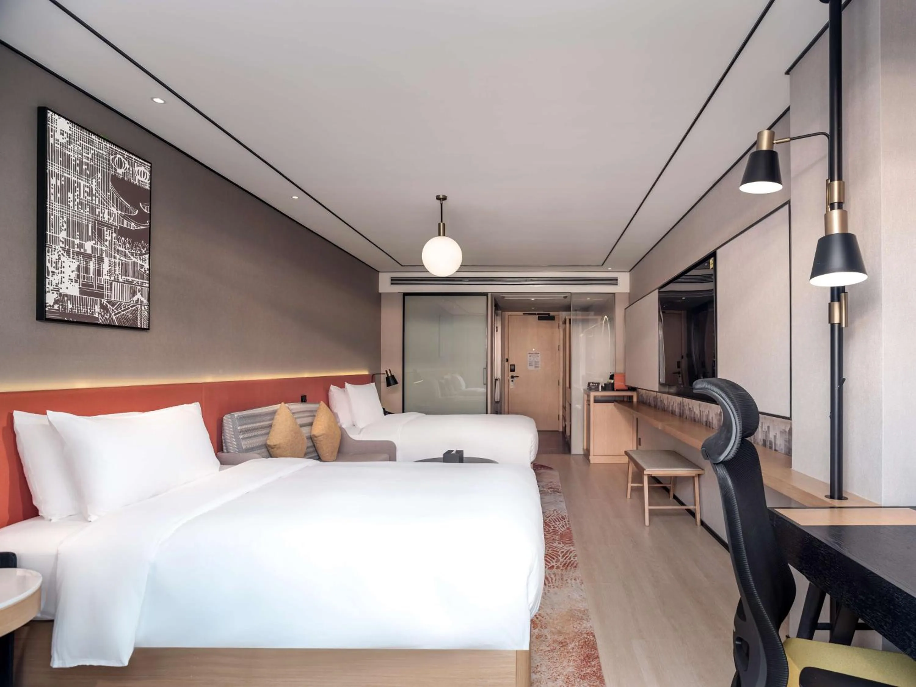 Bedroom, Bed in Hilton Garden Inn Chengdu Kuanzhai Alley