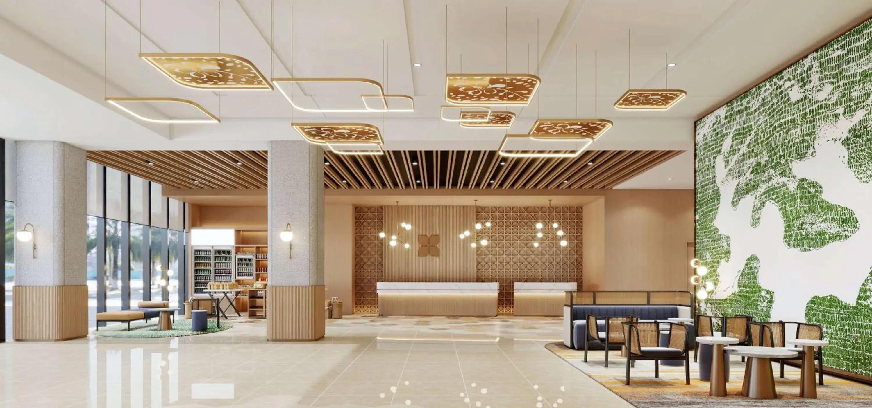 Lobby or reception, Bed in Hilton Garden Inn Chenzhou Beihu Lobby or reception, Bed in Hilton Garden Inn Chenzhou Beihu