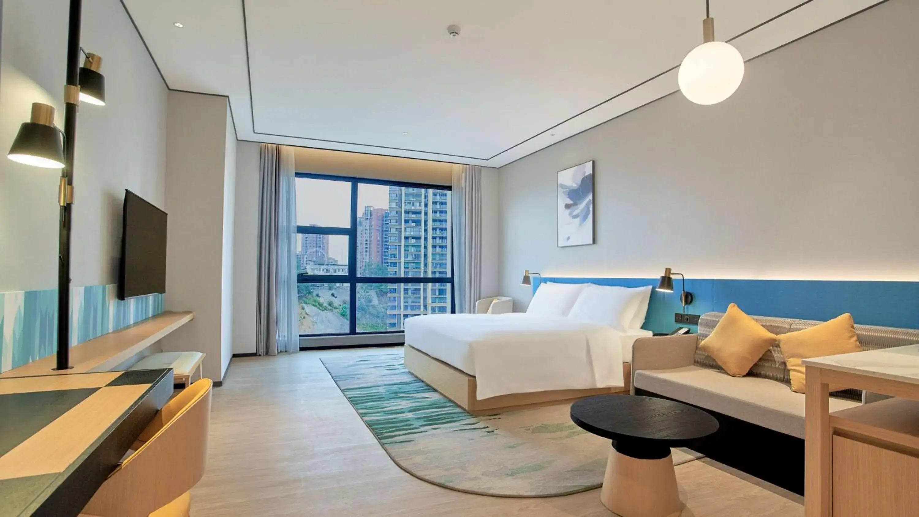 Bed in Hilton Garden Inn Chenzhou Beihu Bed in Hilton Garden Inn Chenzhou Beihu