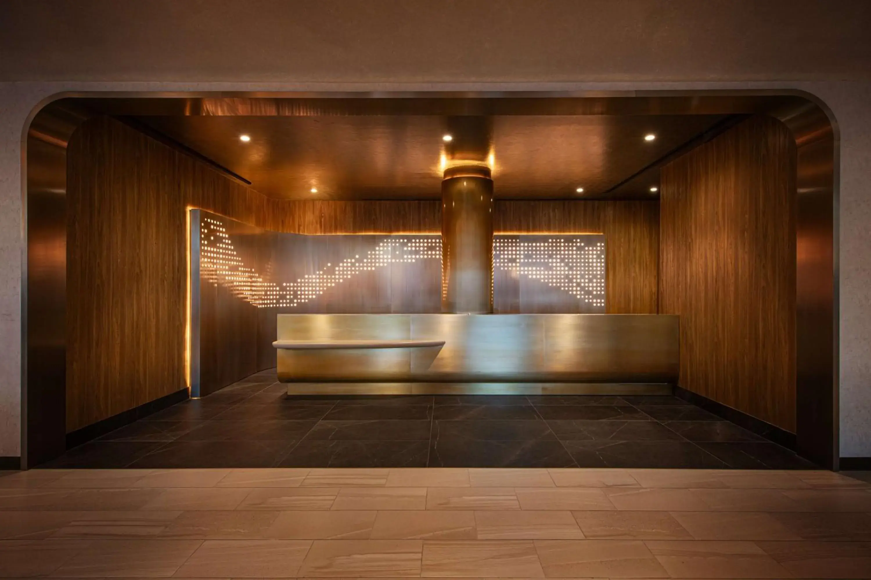 Lobby or reception in Hilton New York Times Square Lobby or reception in Hilton New York Times Square