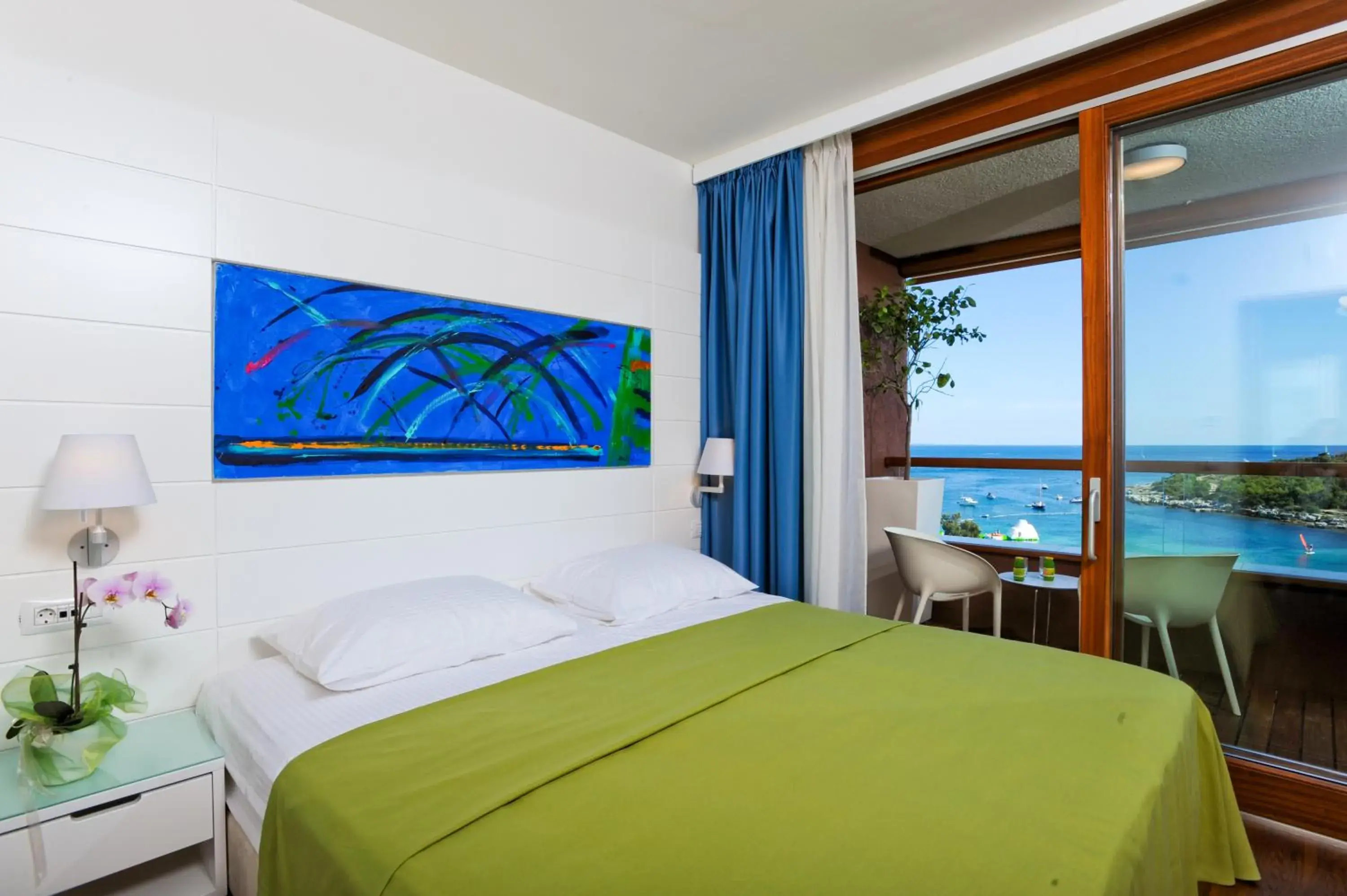 Bedroom, Sea View in All Suite Island Hotel Istra