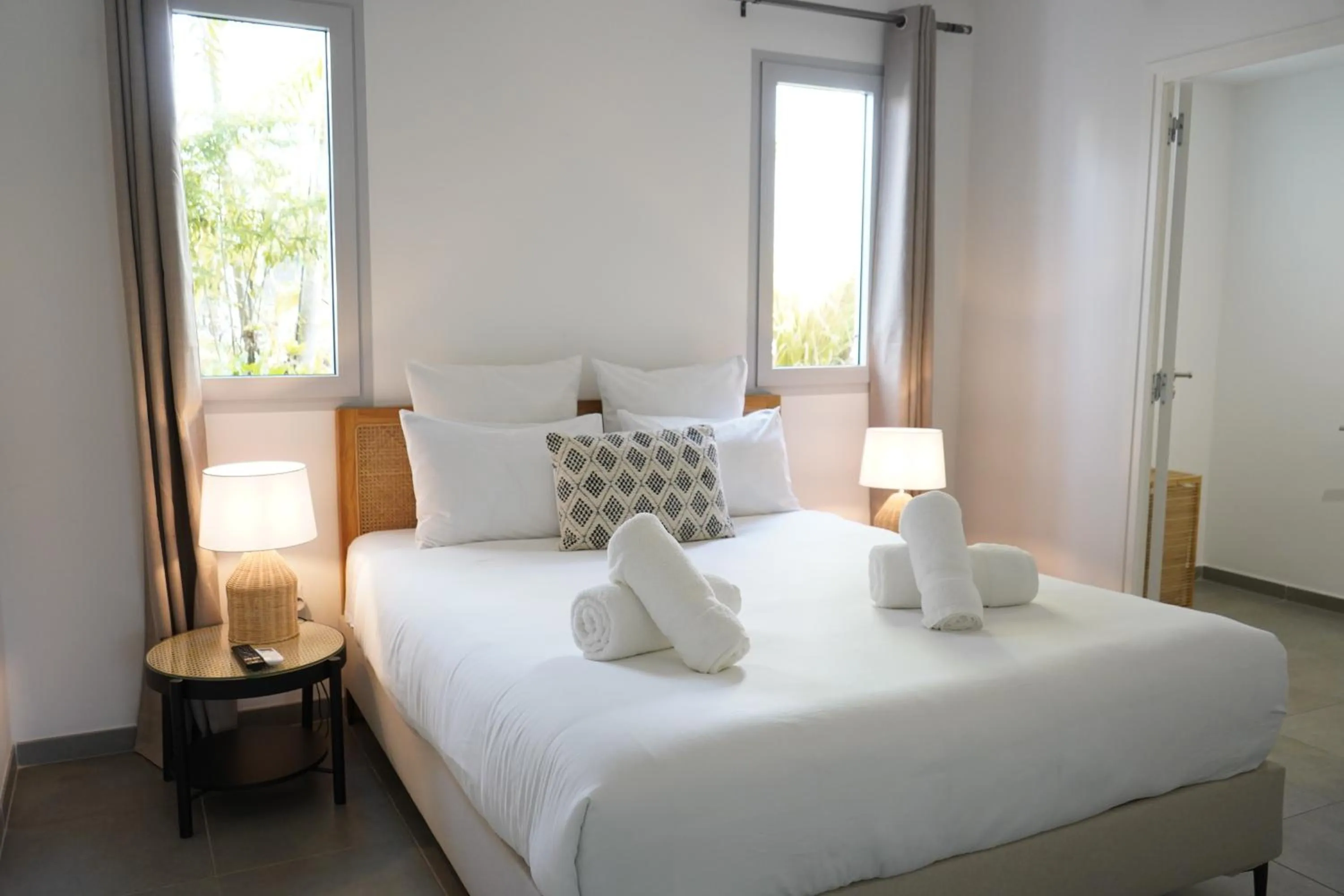 Bed in Le Domaine de l'Anse Mitan