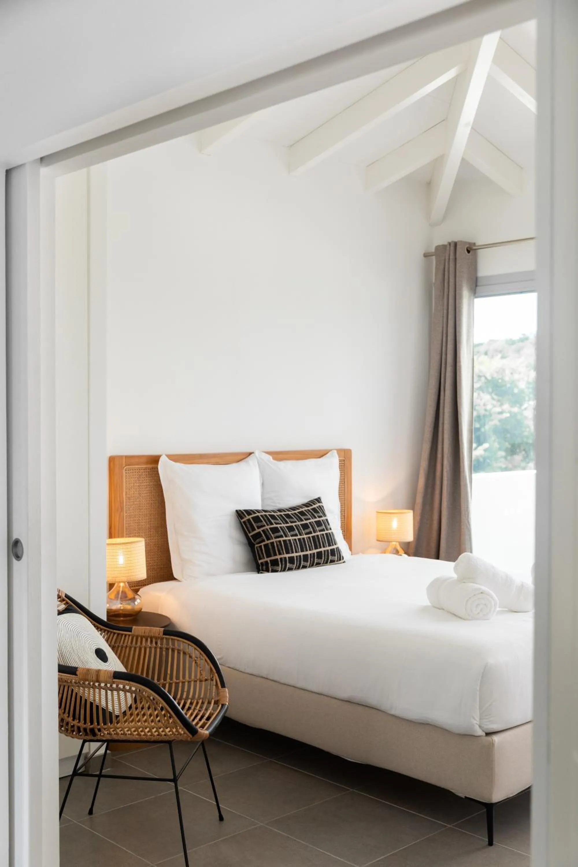 Bed in Le Domaine de l'Anse Mitan