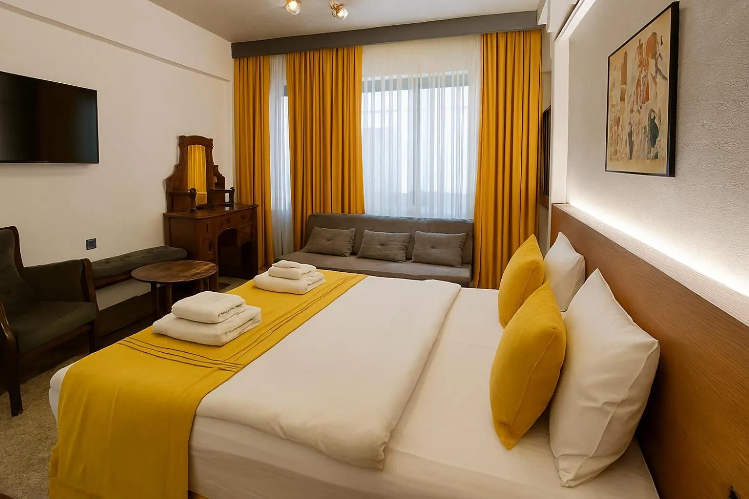 Bed in Aleksandr Pera Hotel