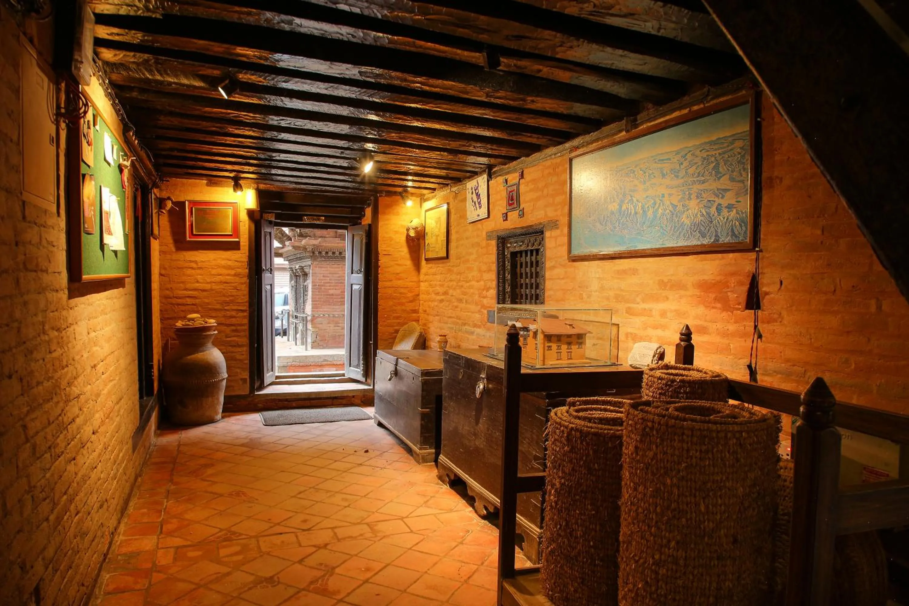 Facade/entrance in Newa Chen Historic House UNESCO