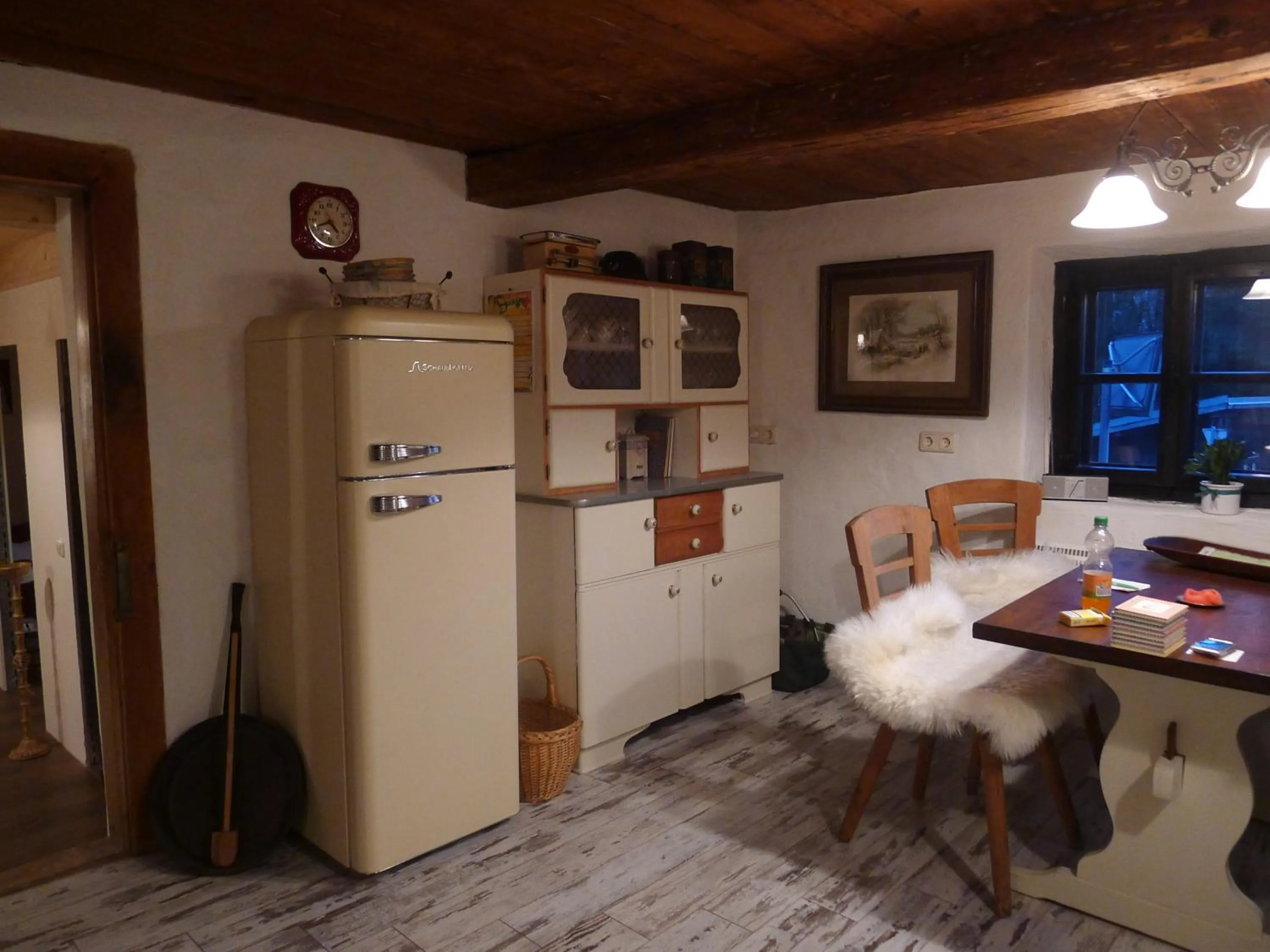Kitchen or kitchenette in Heuholzmühle Privatzimmer