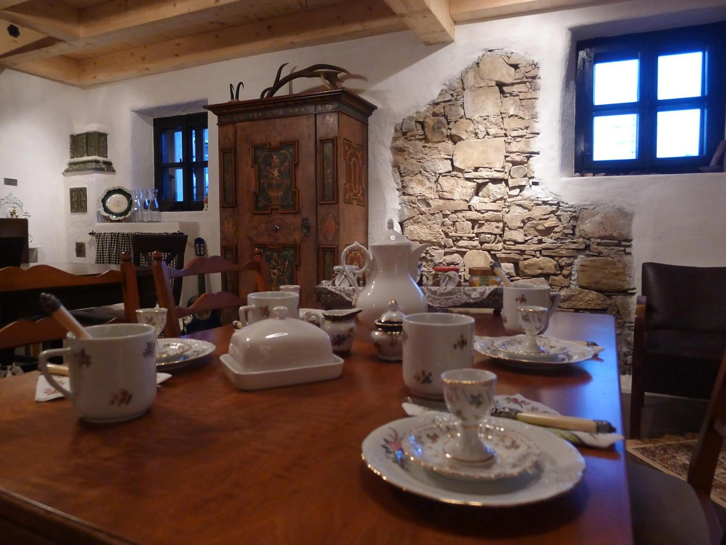 Dining area in Heuholzmühle Privatzimmer