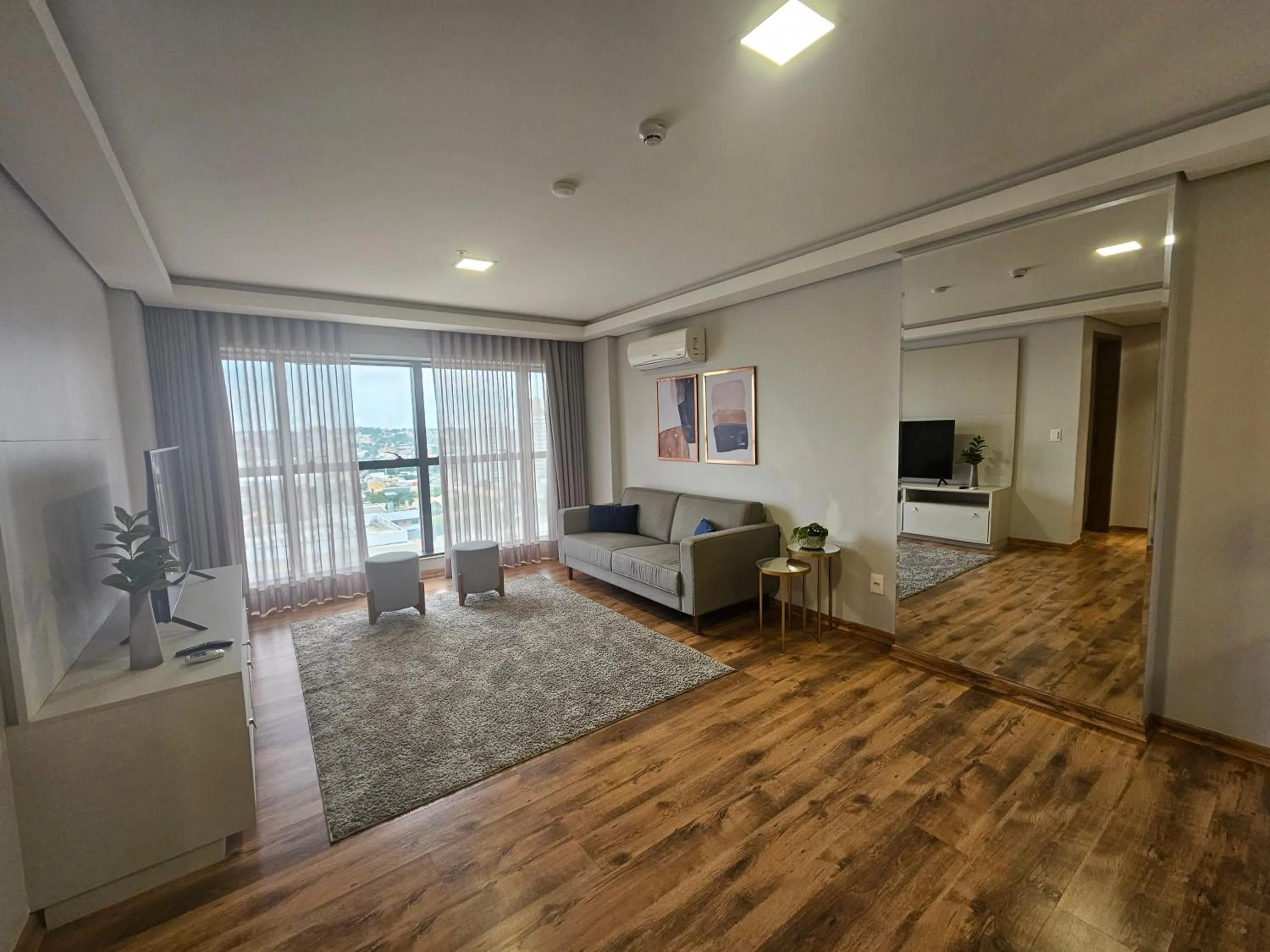 Living room in Hotel Flat Afonso Pena e Centro de Convenções Campo Grande