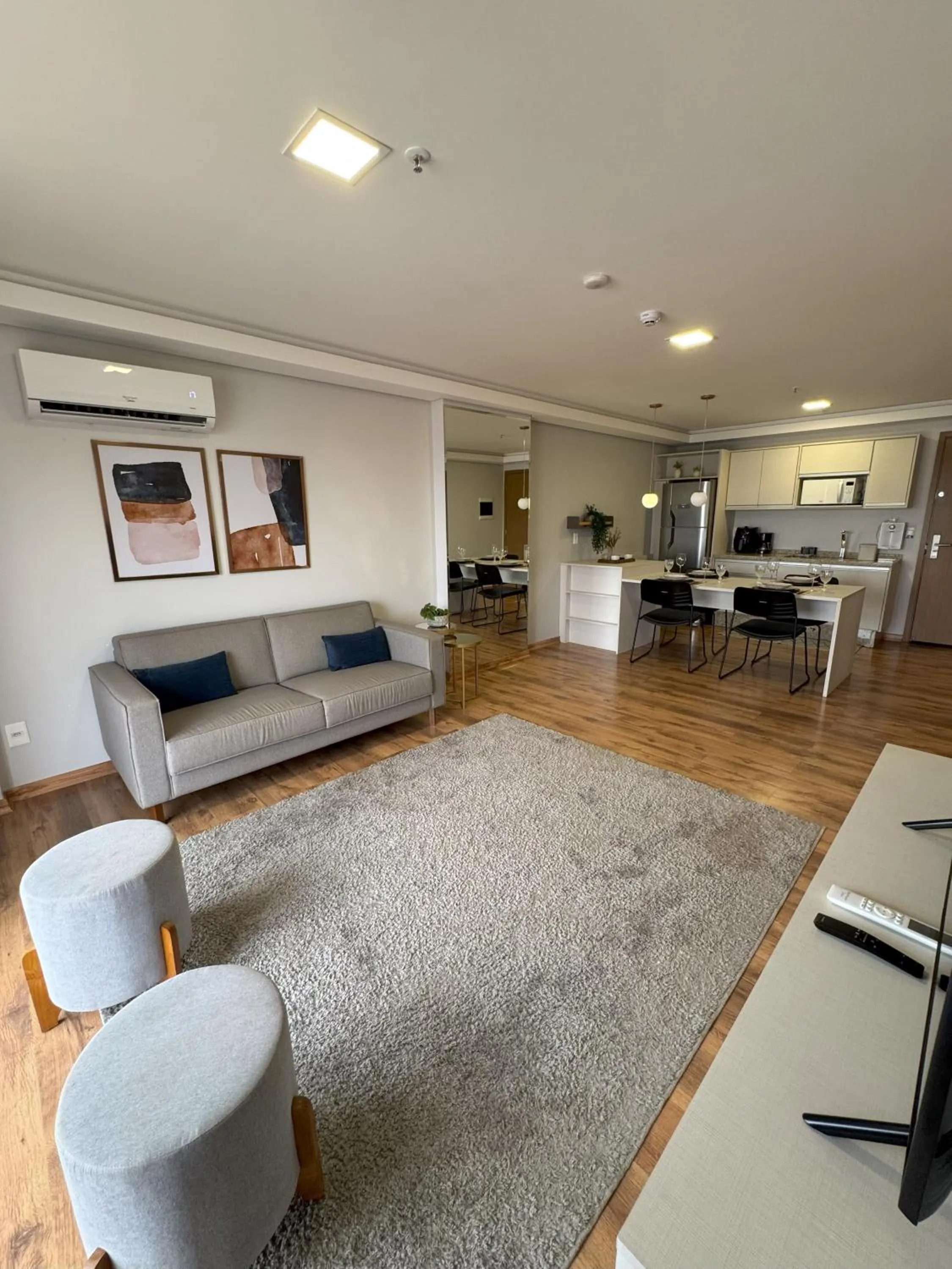 Living room in Hotel Flat Afonso Pena e Centro de Convenções Campo Grande