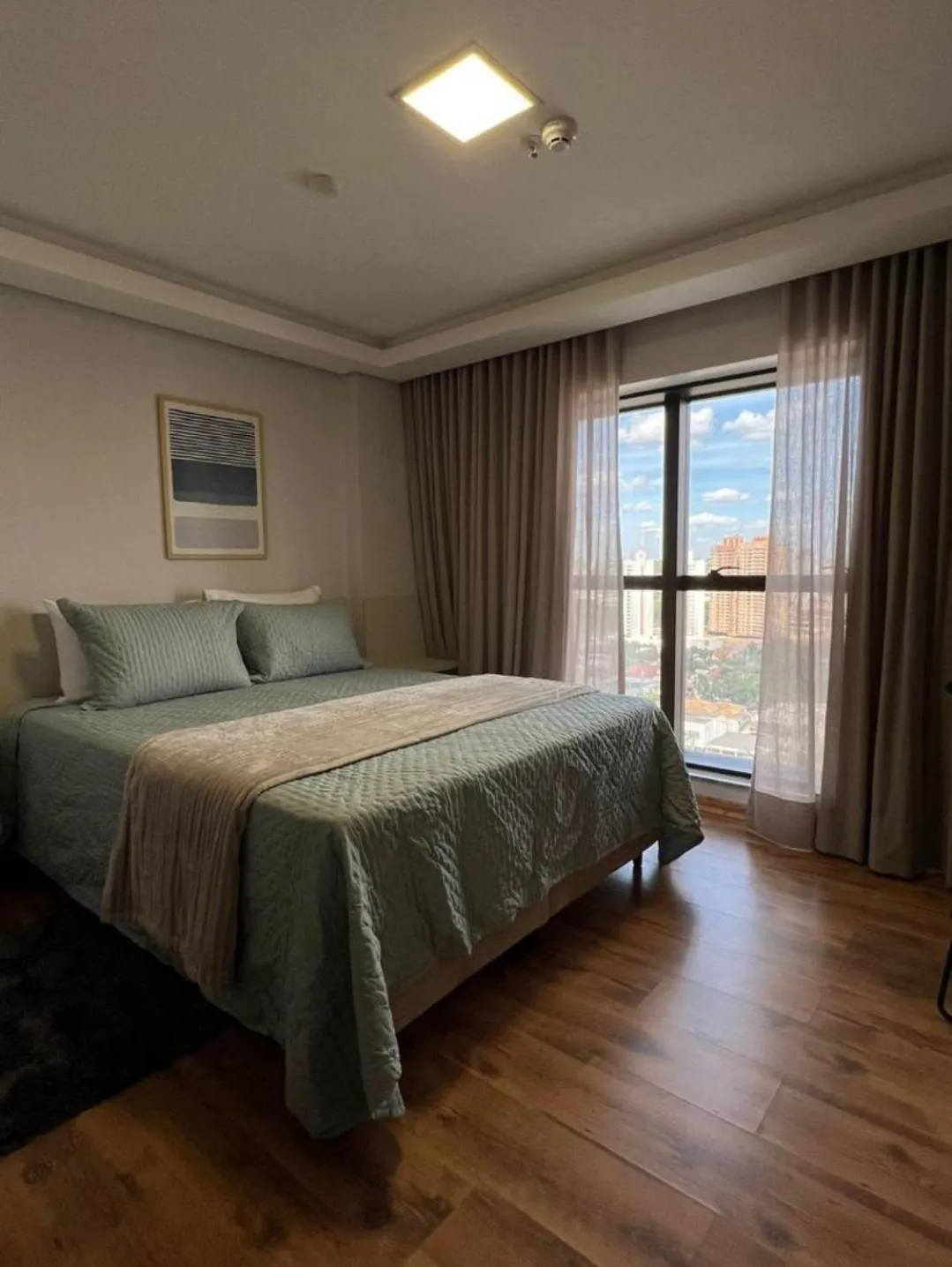 Bedroom, Bed in Hotel Flat Afonso Pena e Centro de Convenções Campo Grande