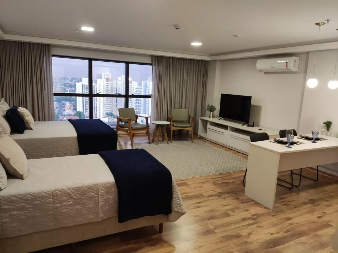 Bedroom in Hotel Flat Afonso Pena e Centro de Convenções Campo Grande