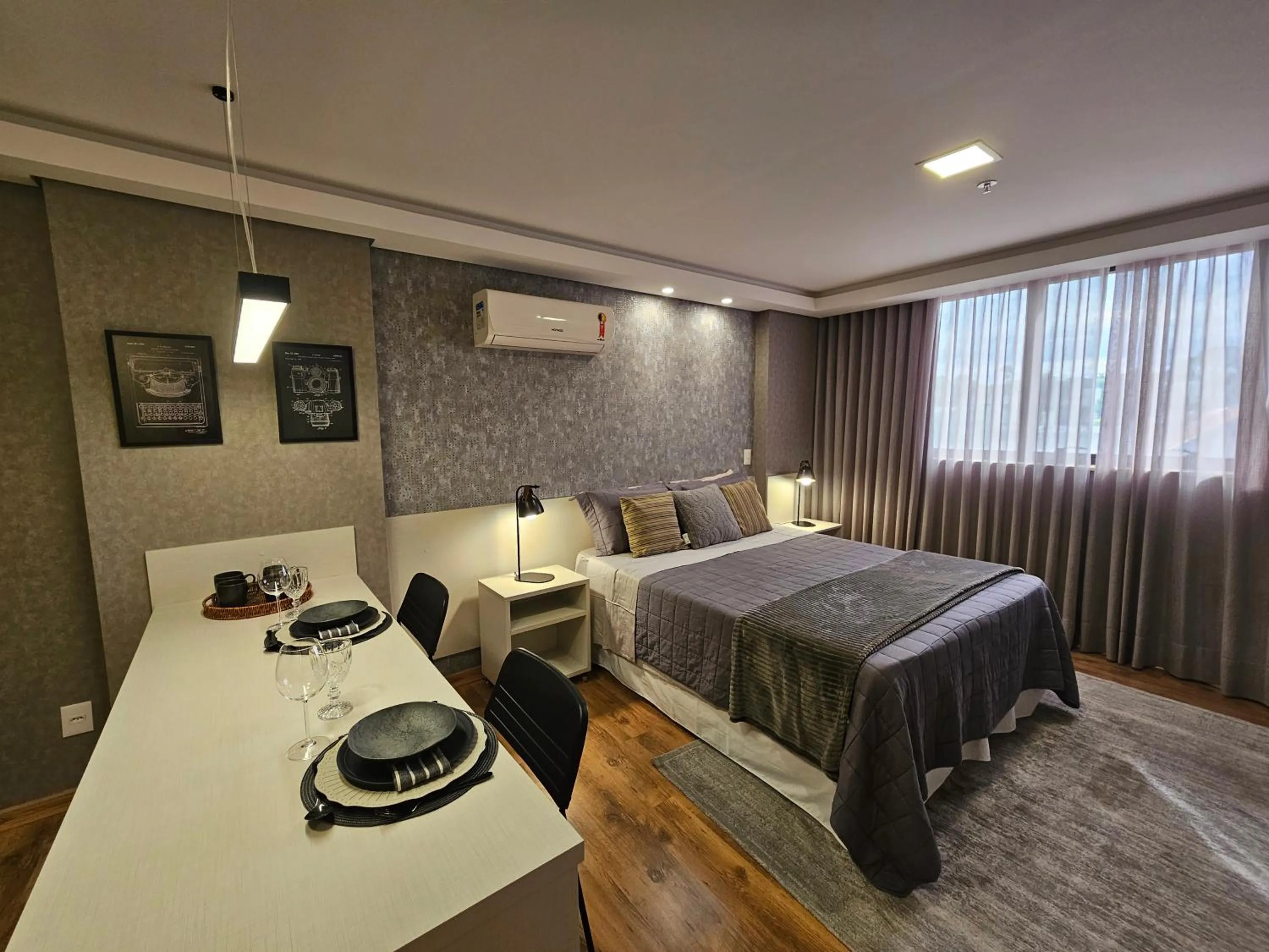 Bedroom, Bed in Hotel Flat Afonso Pena e Centro de Convenções Campo Grande