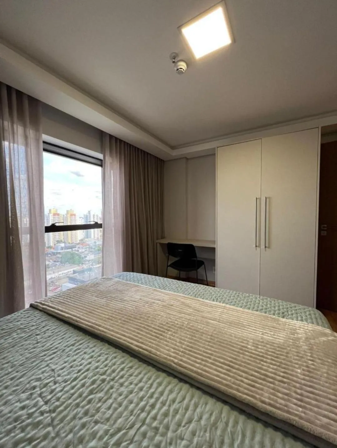 Bedroom, Bed in Hotel Flat Afonso Pena e Centro de Convenções Campo Grande