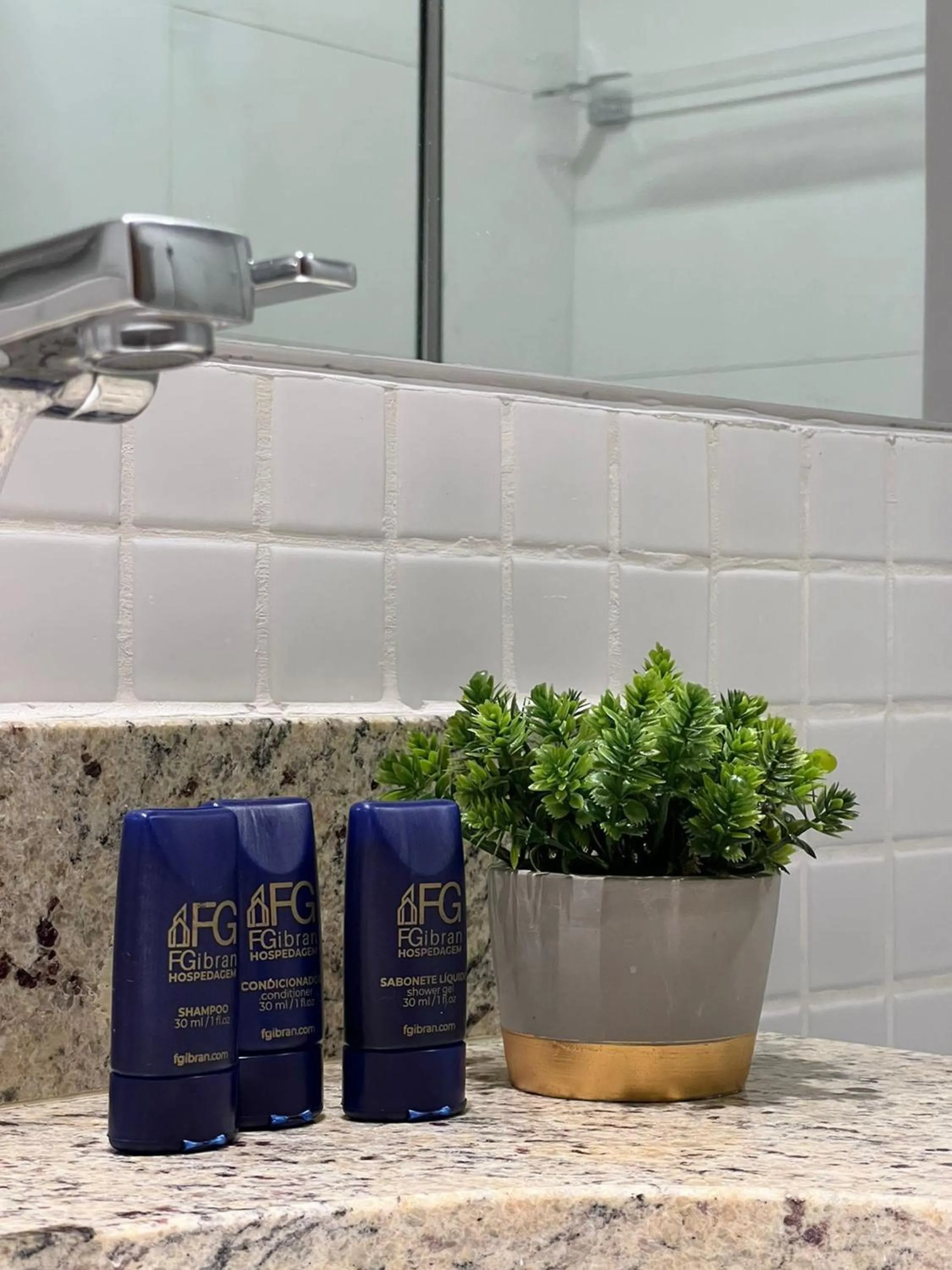 Bathroom in Hotel Flat Afonso Pena e Centro de Convenções Campo Grande