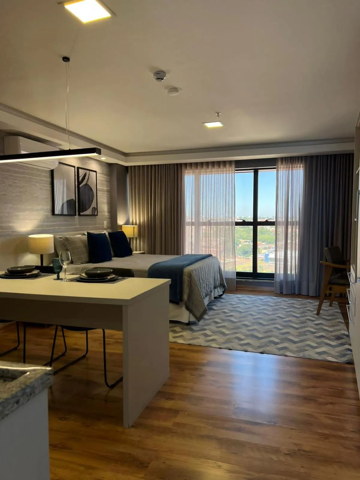 Photo of the whole room, Bed in Hotel Flat Afonso Pena e Centro de Convenções Campo Grande