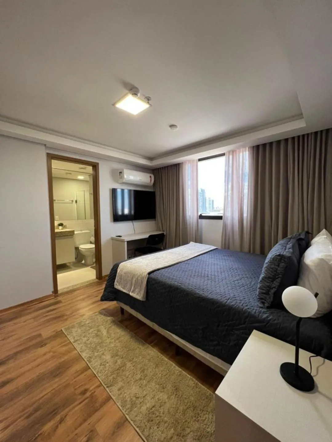 Bedroom, Bed in Hotel Flat Afonso Pena e Centro de Convenções Campo Grande