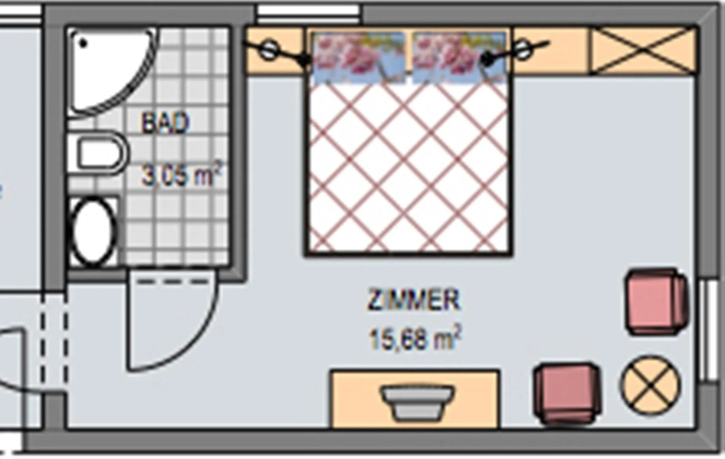 Floor plan in Hotel Reichmann